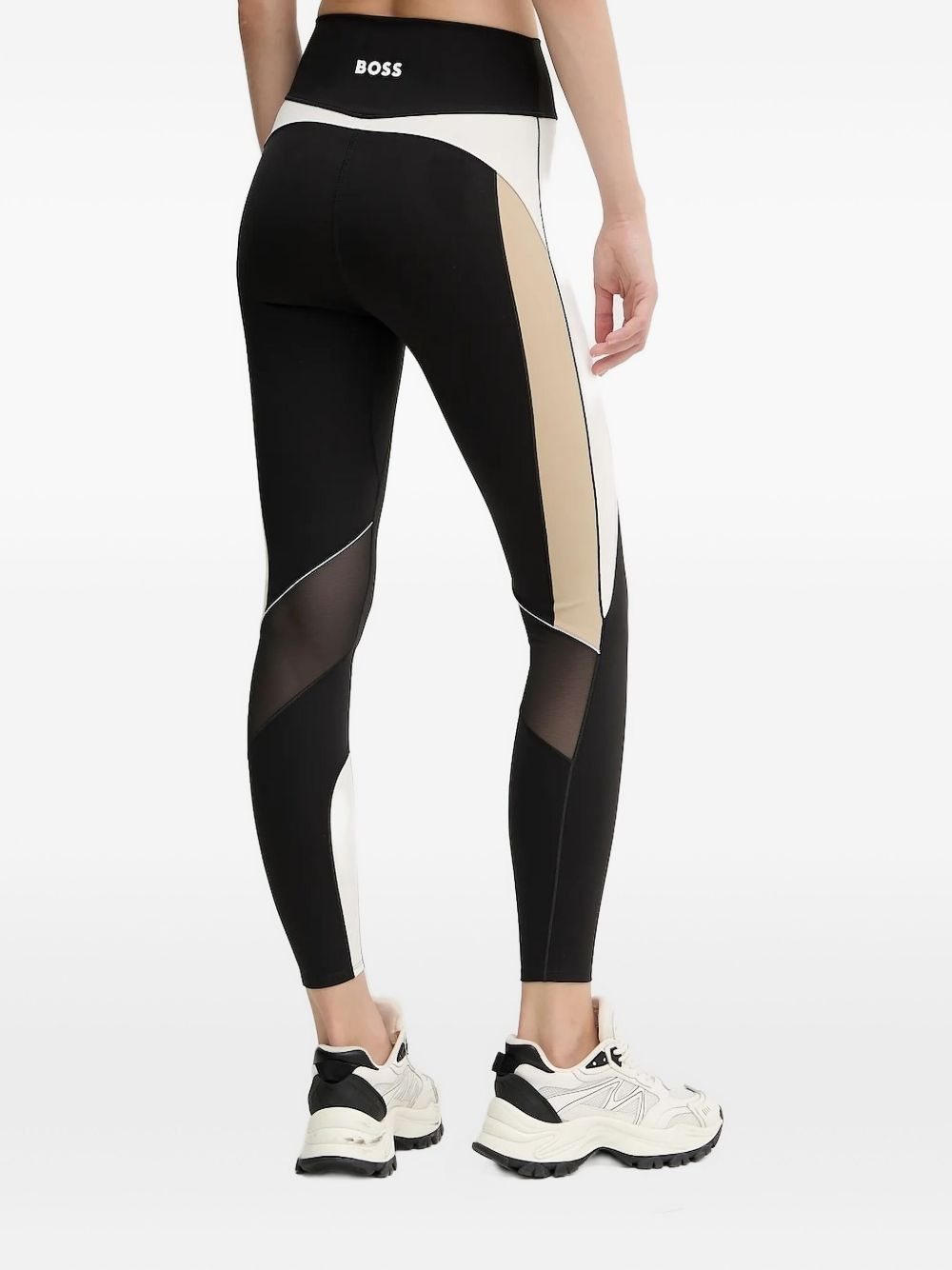 colour-block panelled leggings - 2