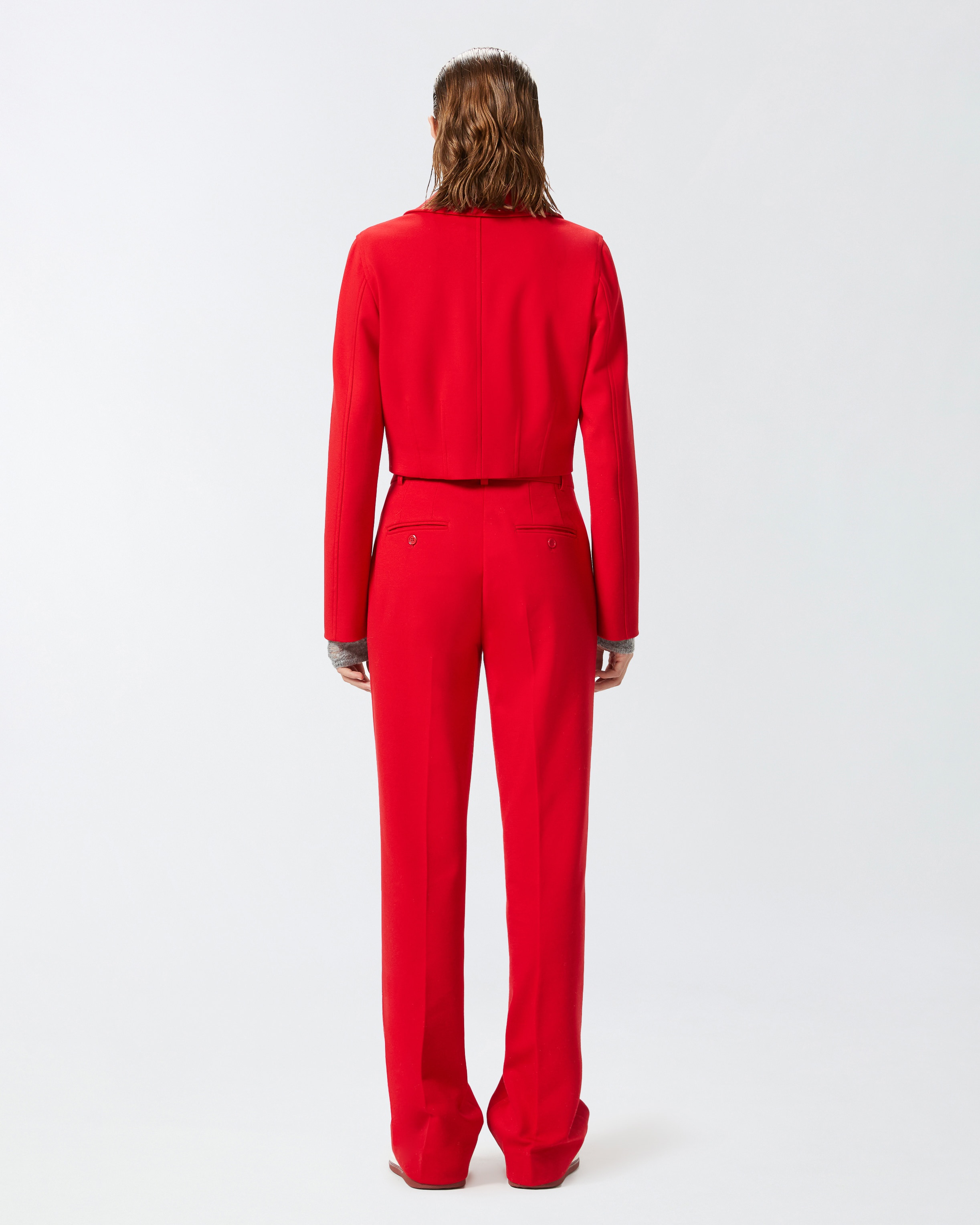 DRESS TROUSERS STRAIGHT FABRIC STITCH - 4