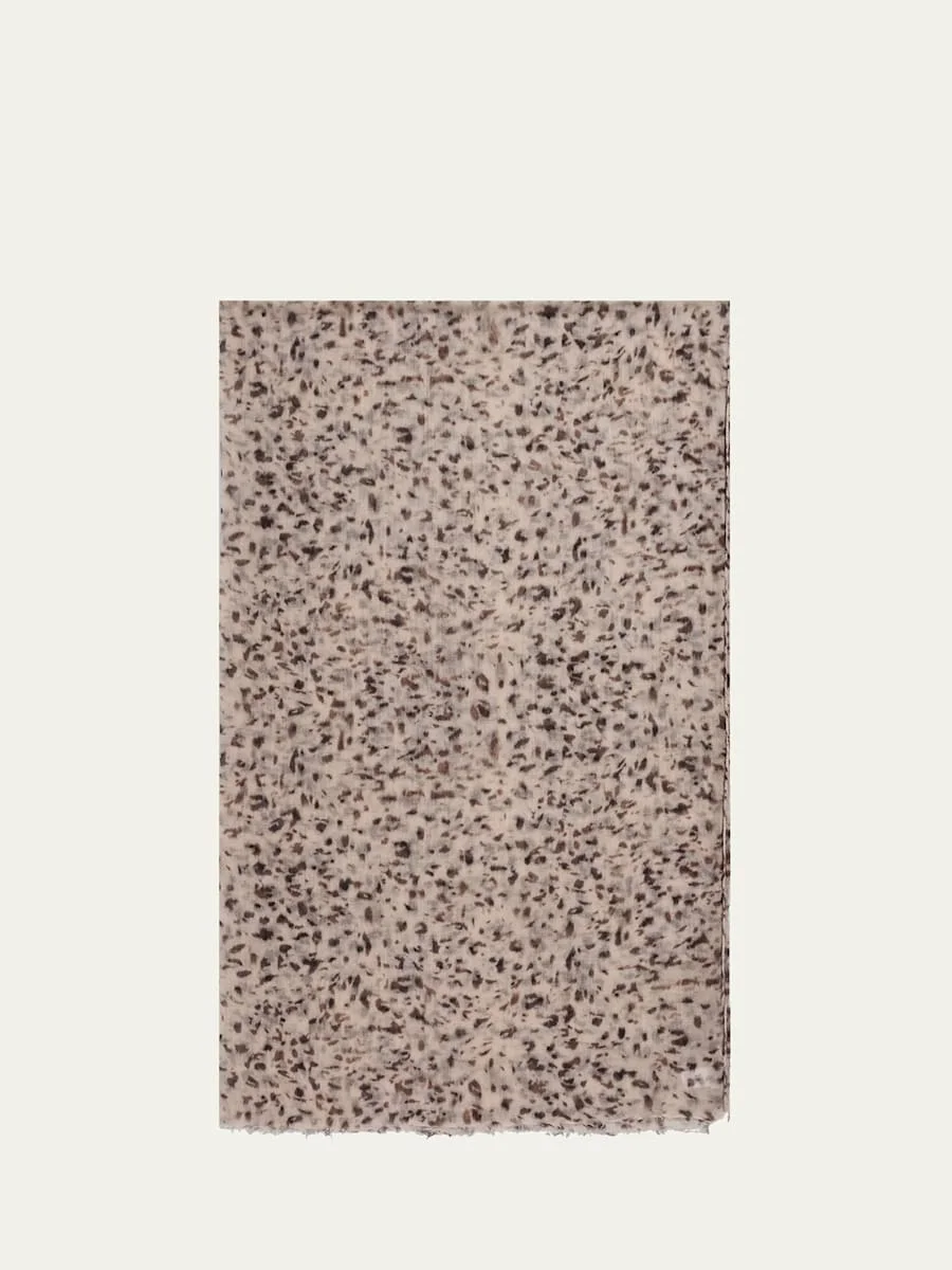 Printed Cashmere Scarf - 1