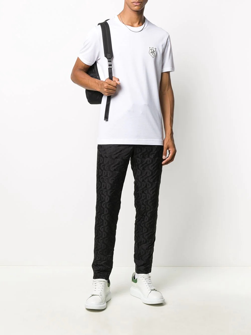 all-over logo print track pants - 2