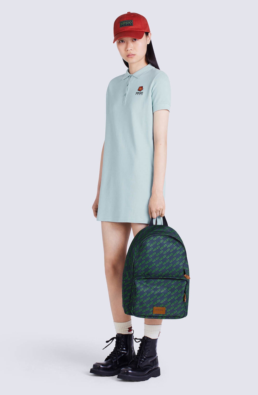 'BOKE FLOWER' crest polo dress - 1