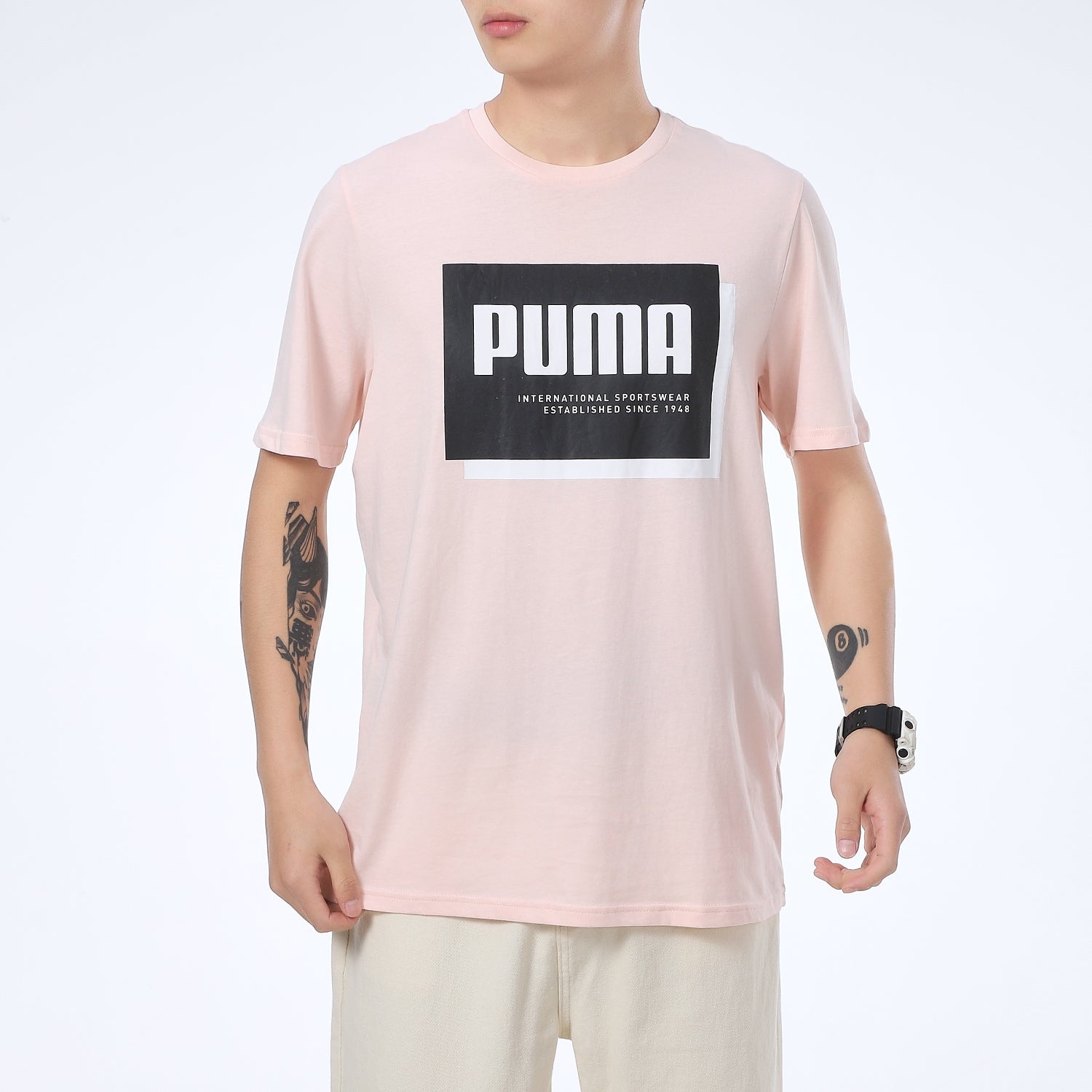 PUMA Summer Court Graphic T-Shirt 'Pink' 845864-27 - 3