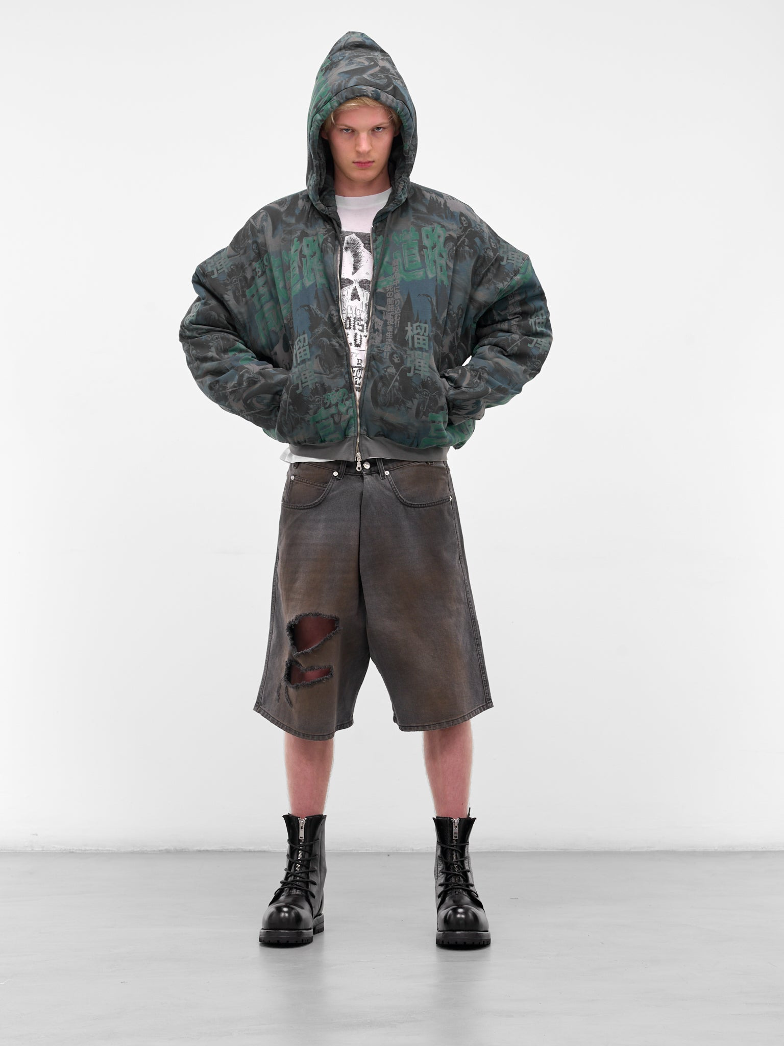 Dirtied Denim Kriss Kross Shorts - 6