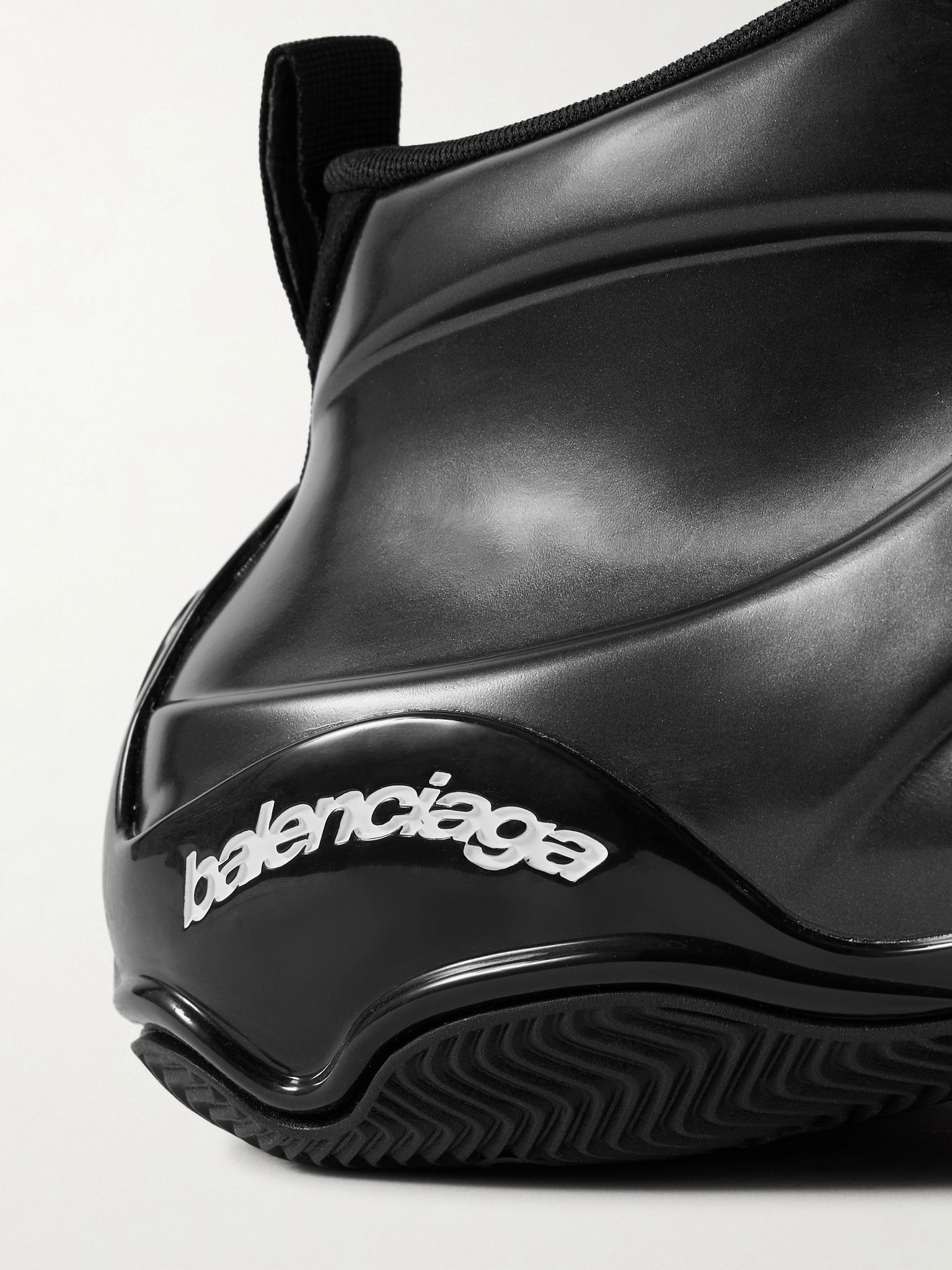 Basketball Neoprene-Trimmed Rubber Sneakers Black - 5