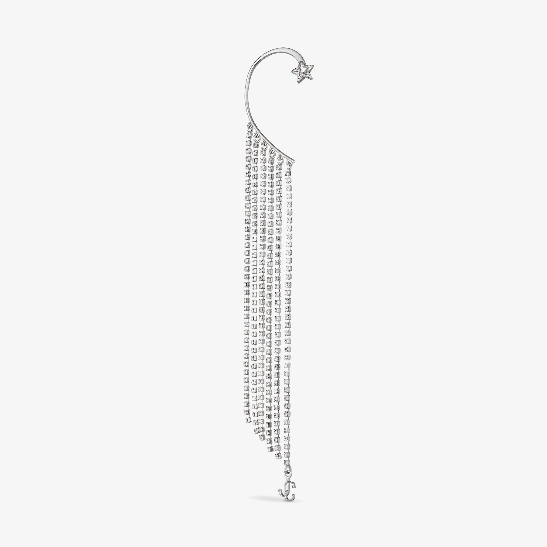 Right Fringe Ear Cuff
Silver Metal Star Fringe Ear Cuff with Swarovski Crystals - 2