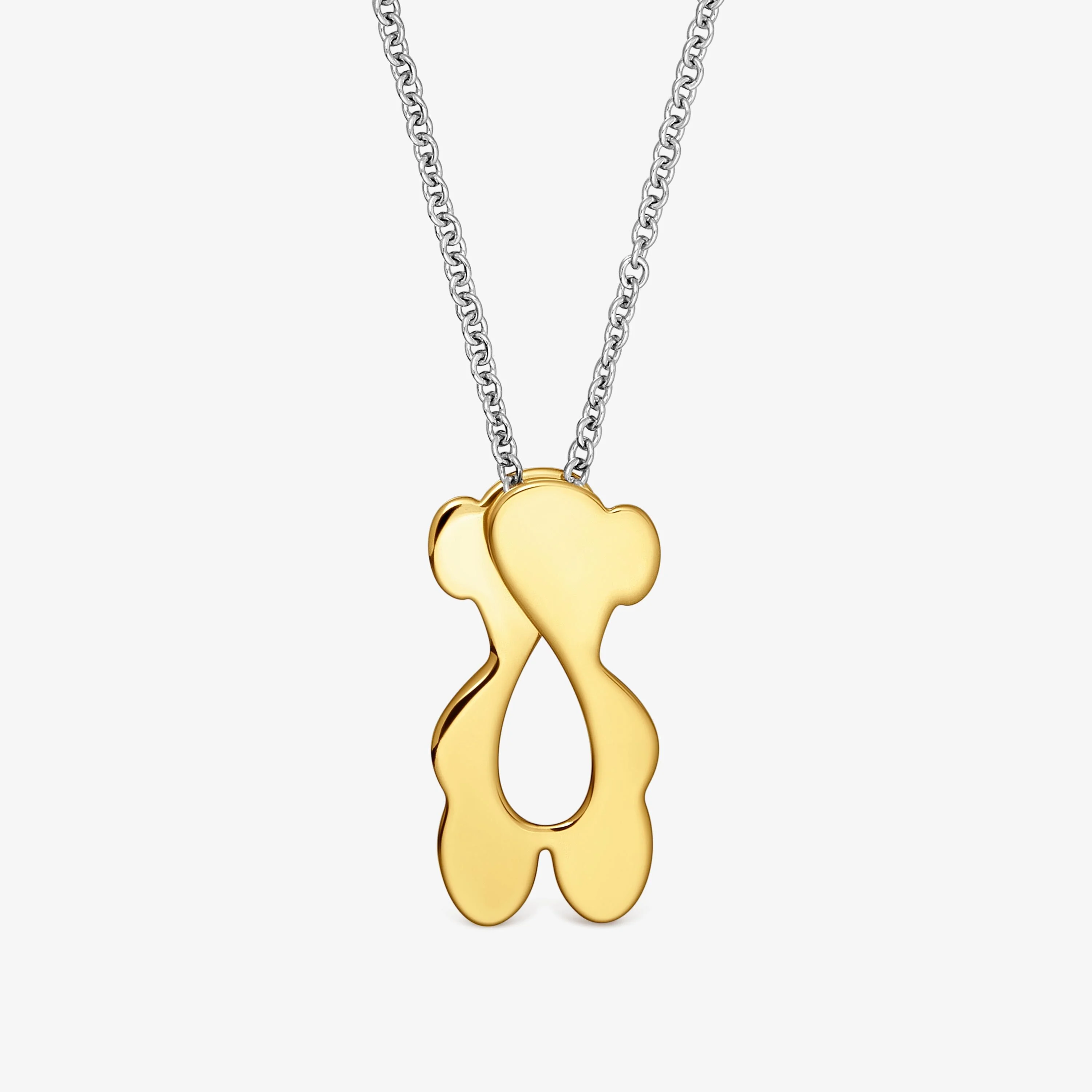 Two-tone steel bear Necklace TOUS Strain - 1