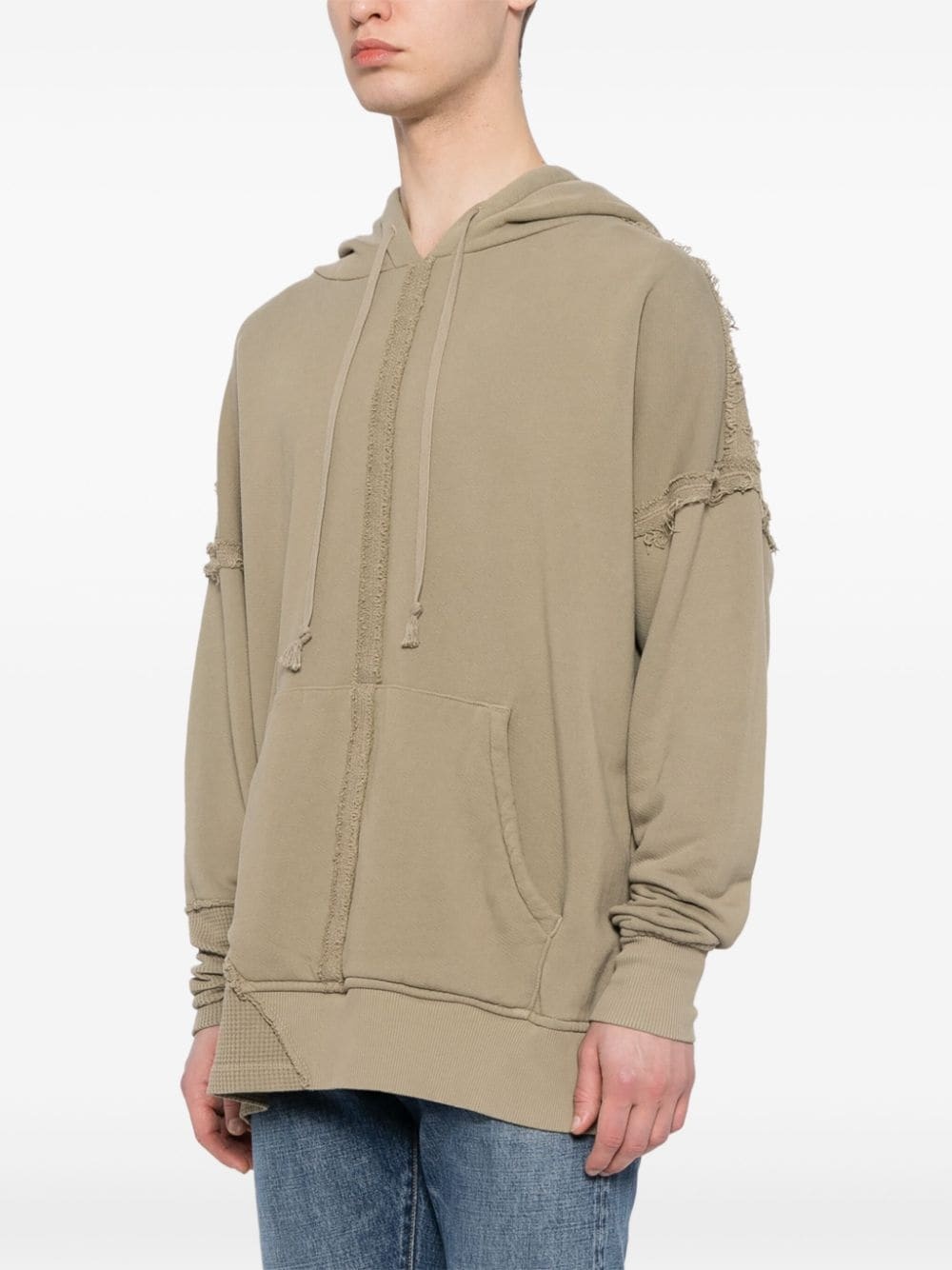distressed cotton hoodie - 3