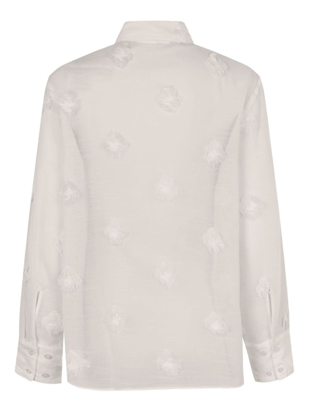 fringed-details shirt - 2