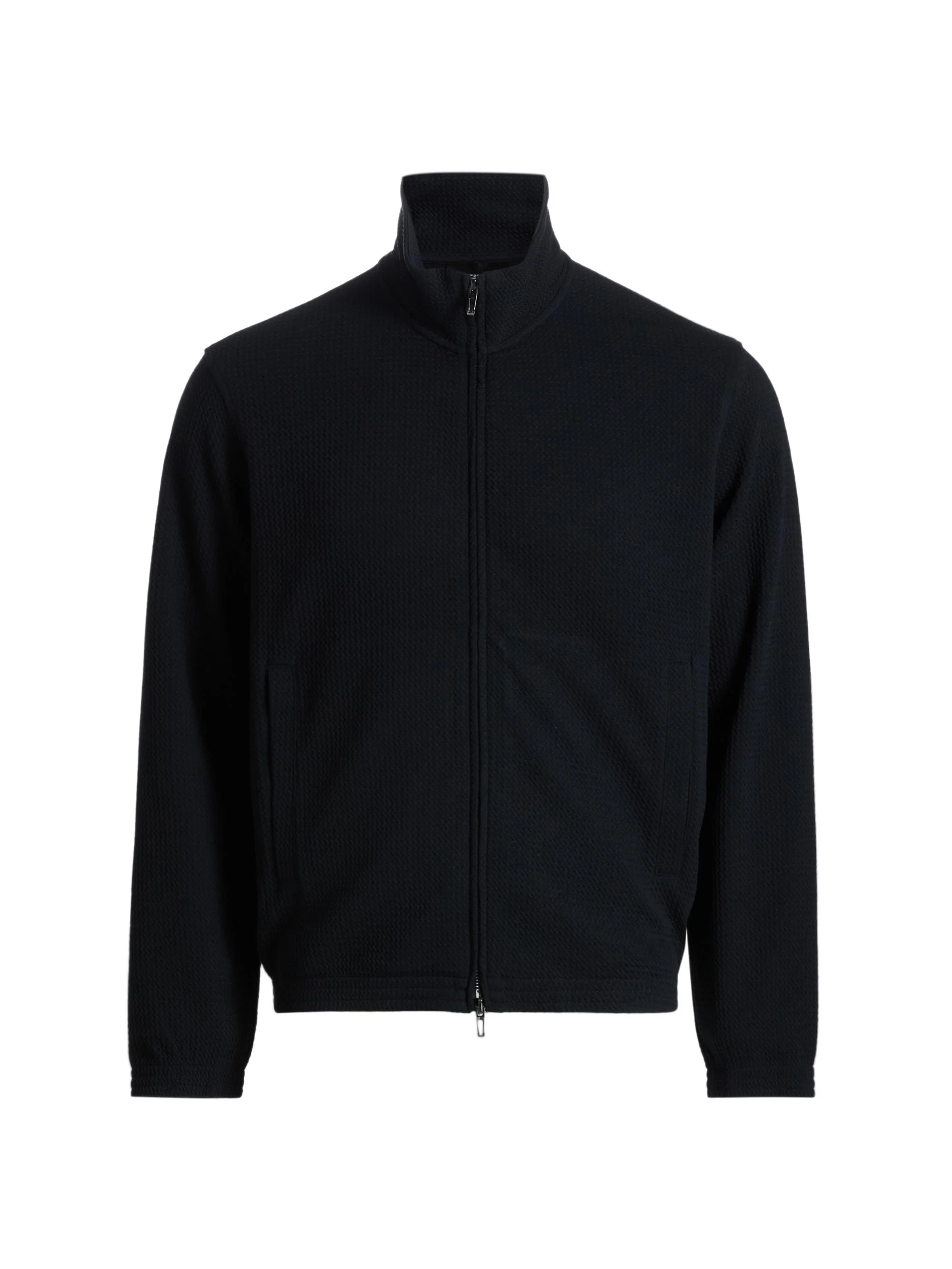 Men's Textured Jersey Track Jacket - Iconic Blue Navy - 1