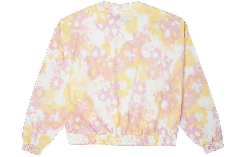 Converse (WMNS) Converse Washed Floral Cotton Crew Neck Shirt 'Pink' 10023196-A01 outlook