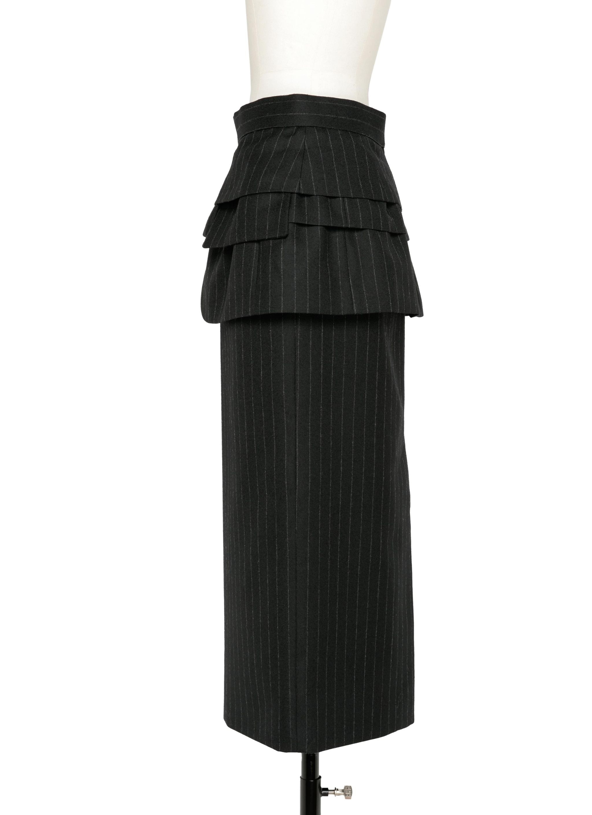 Chalk Stripe Skirt - 2