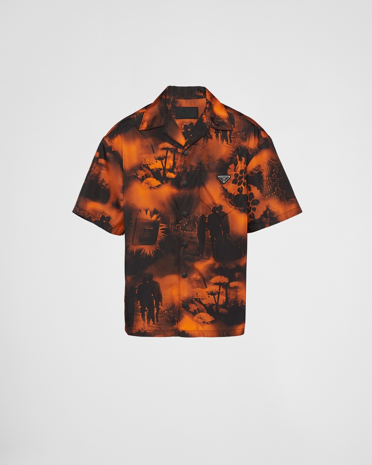 Prada Re-Nylon printed, short-sleeved shirt