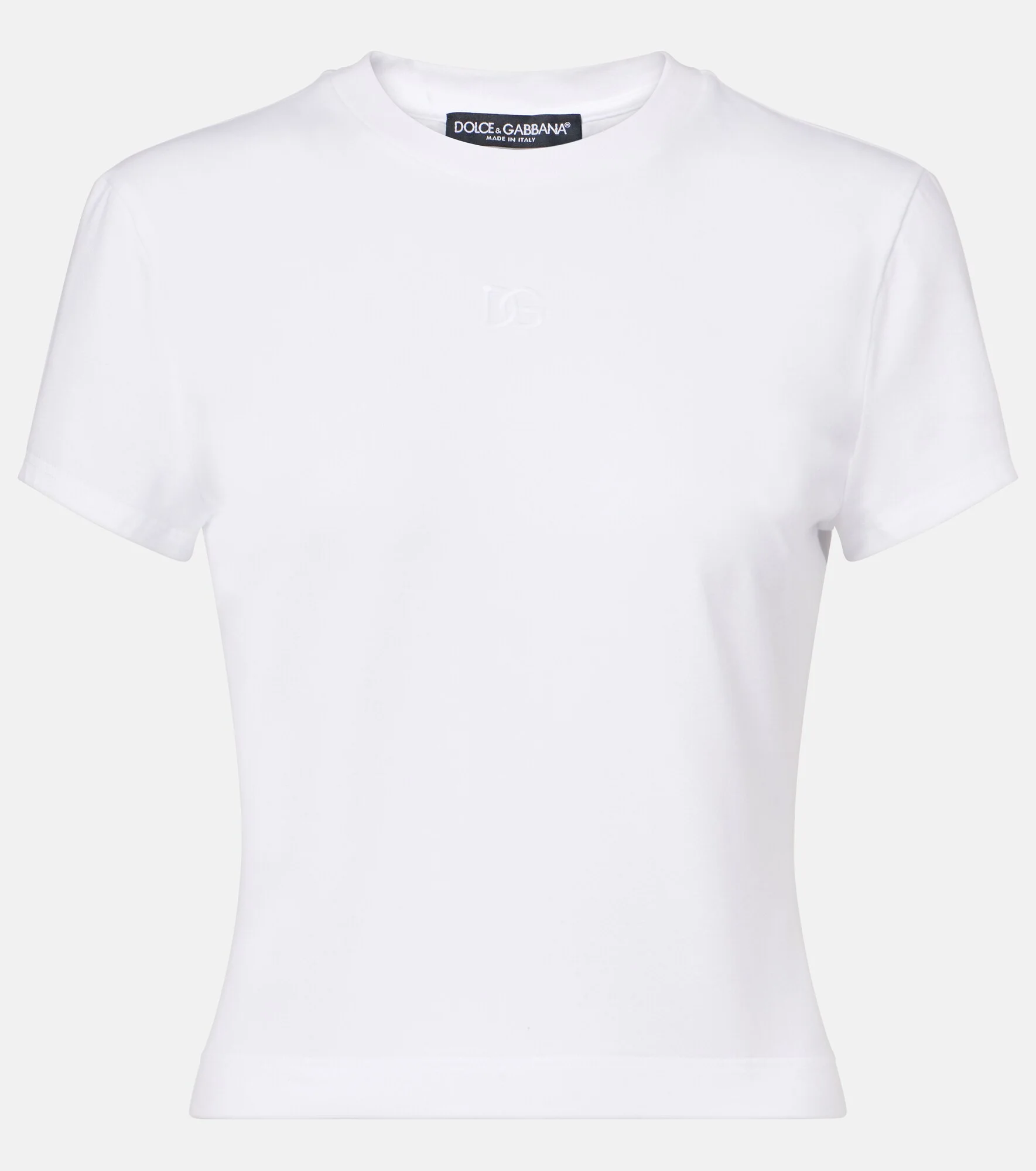 Embroidered cotton-blend jersey T-shirt - 1