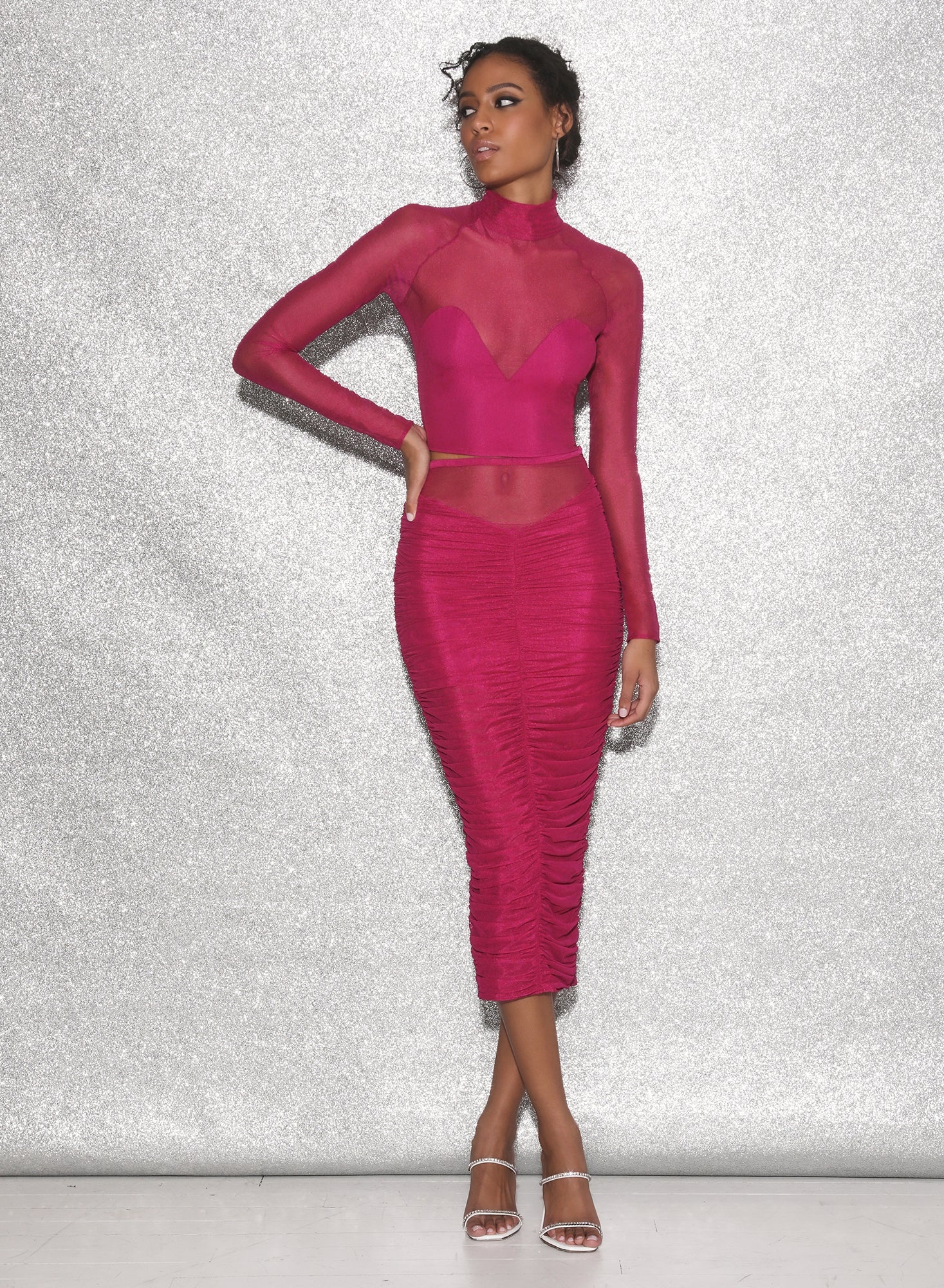 Ruched Midi Skirt - 4