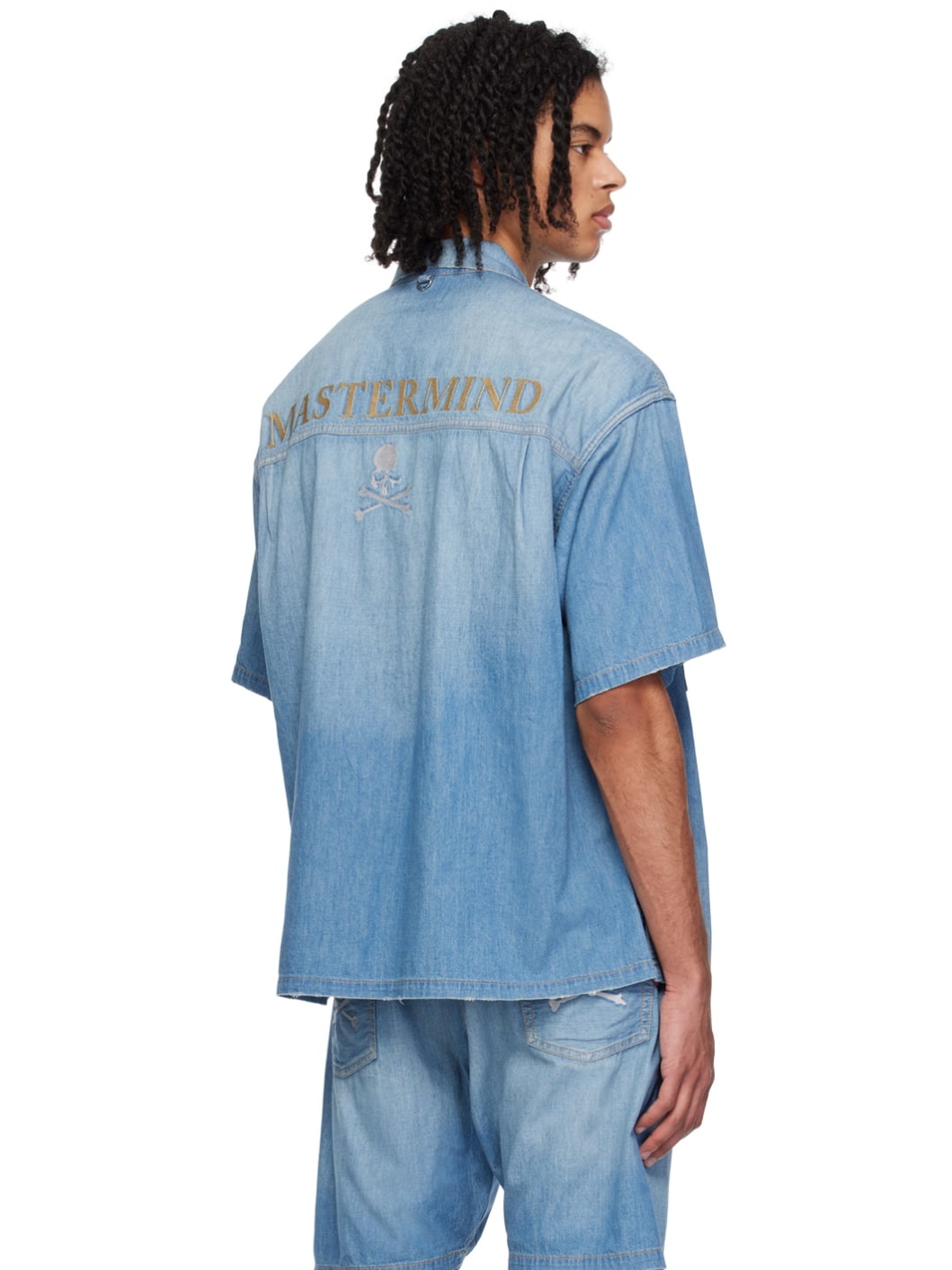 Blue Faded Denim Shirt - 3
