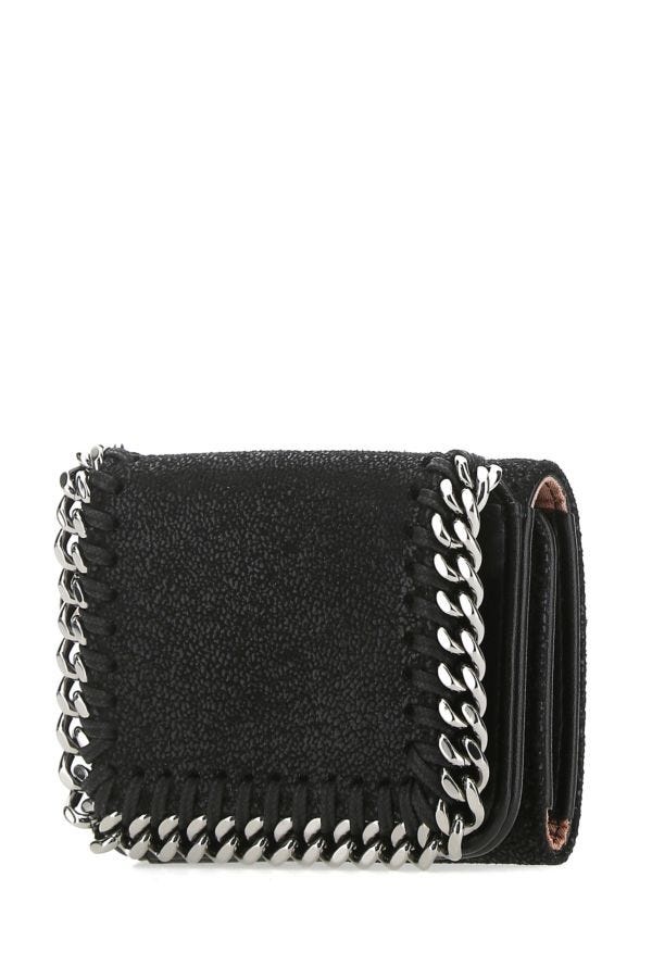 財布・小物その他 STELLA McCARTNEY Black Shaggy Deer Wallet Stella McCartney Stella Mccartney Woman Black Shaggy Deer
