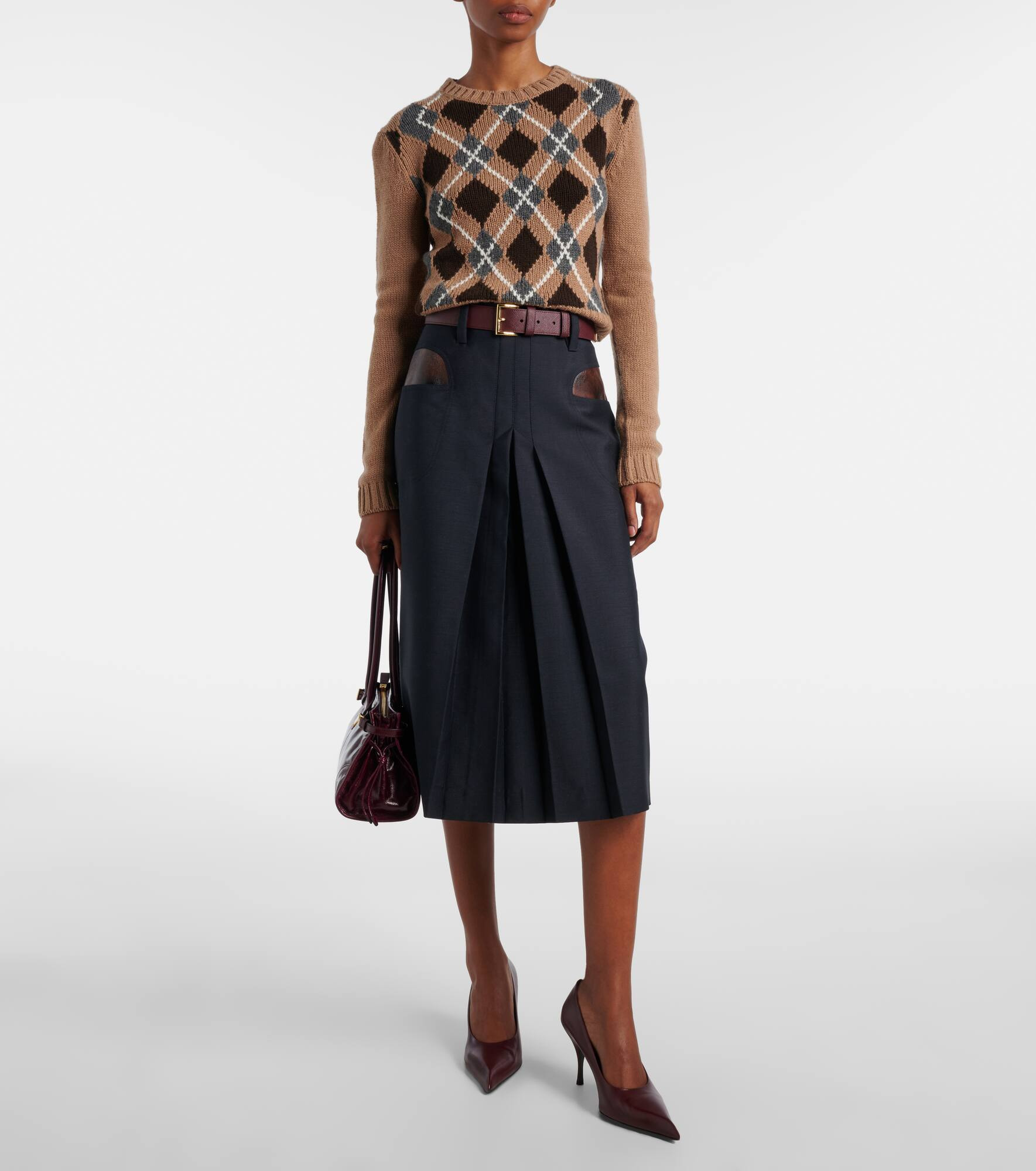Argyle cashmere sweater - 2