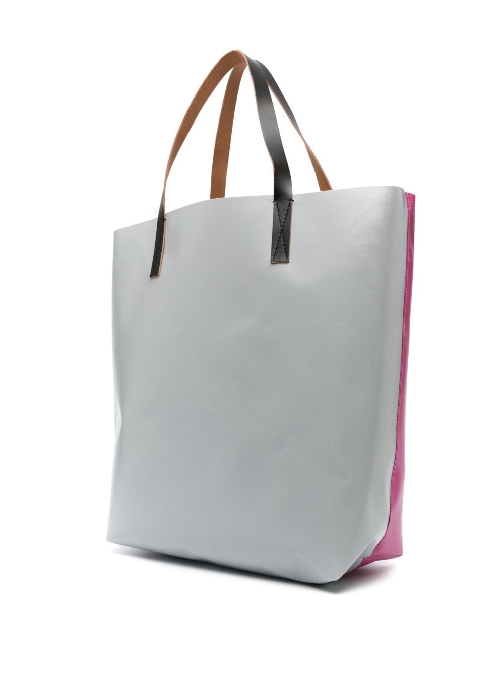 engraved-logo panelled tote - 3