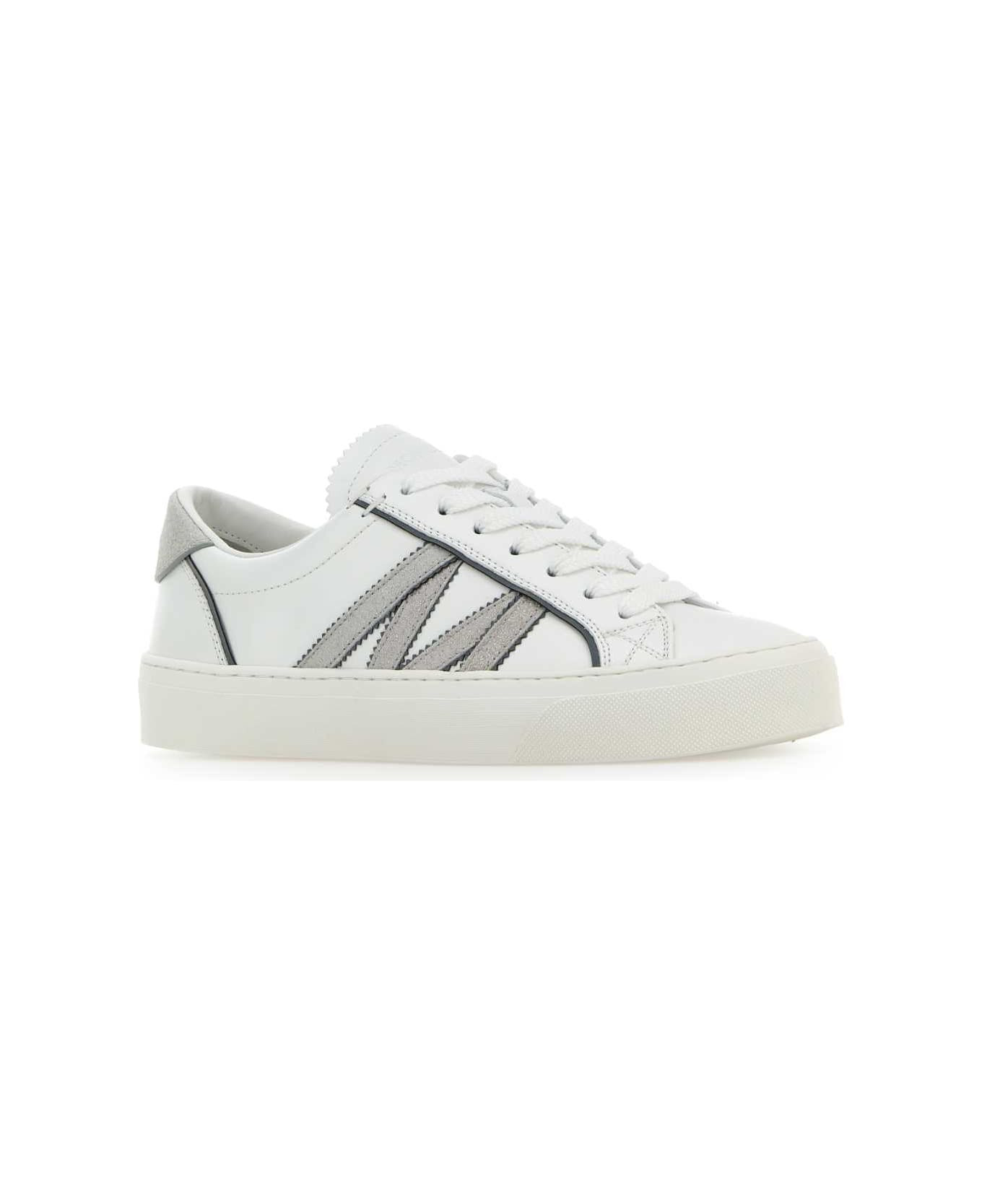 White Leather Monaco2 Sneakers - 2
