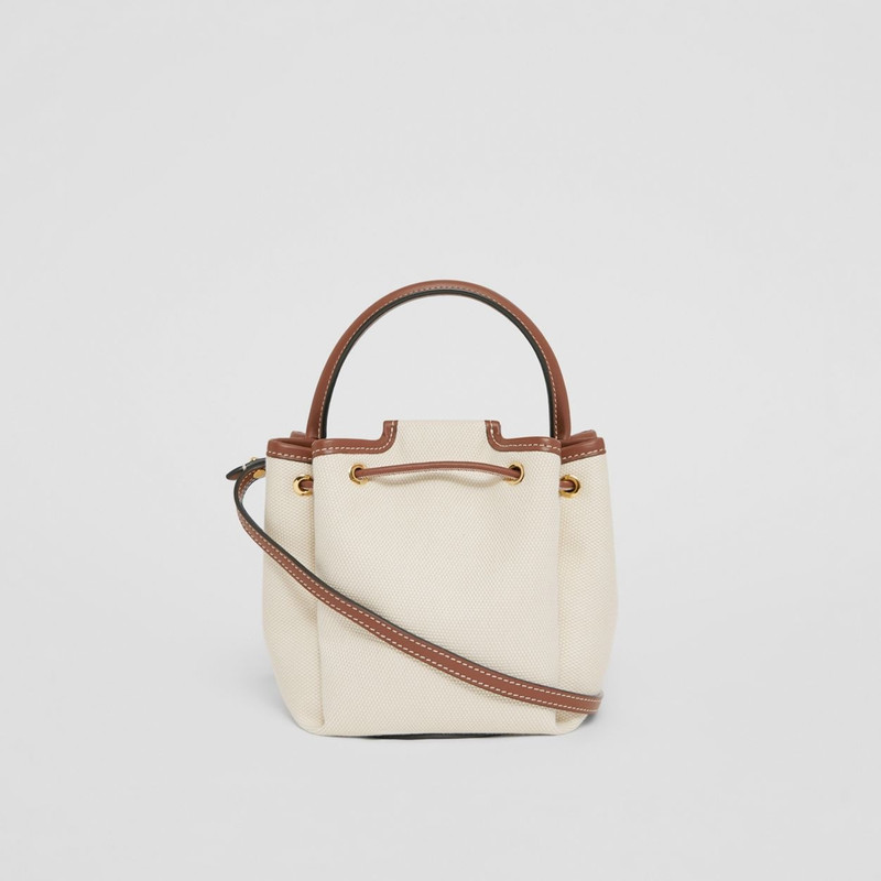 Monogram Motif Canvas and Leather Bucket Bag 8