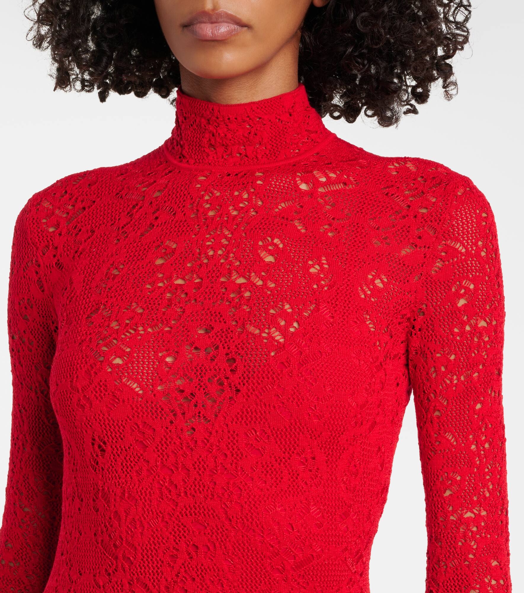 Lethe pointelle wool and silk maxi dress - 4