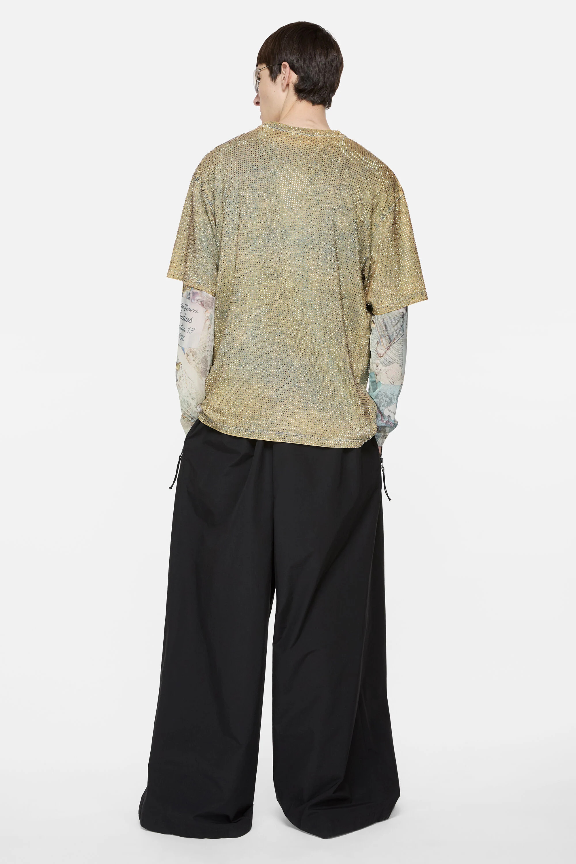 Rhinestone t-shirt - Mid Blue - 3