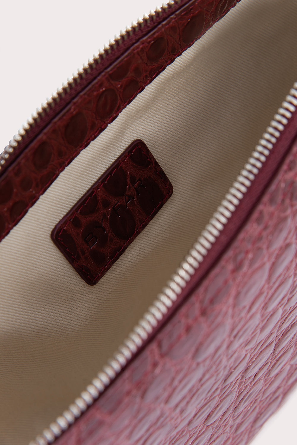 Gib Wine Circular Croco Embossed Leather - 7