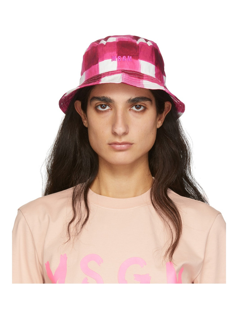 Pink Plaid Bucket Hat 1