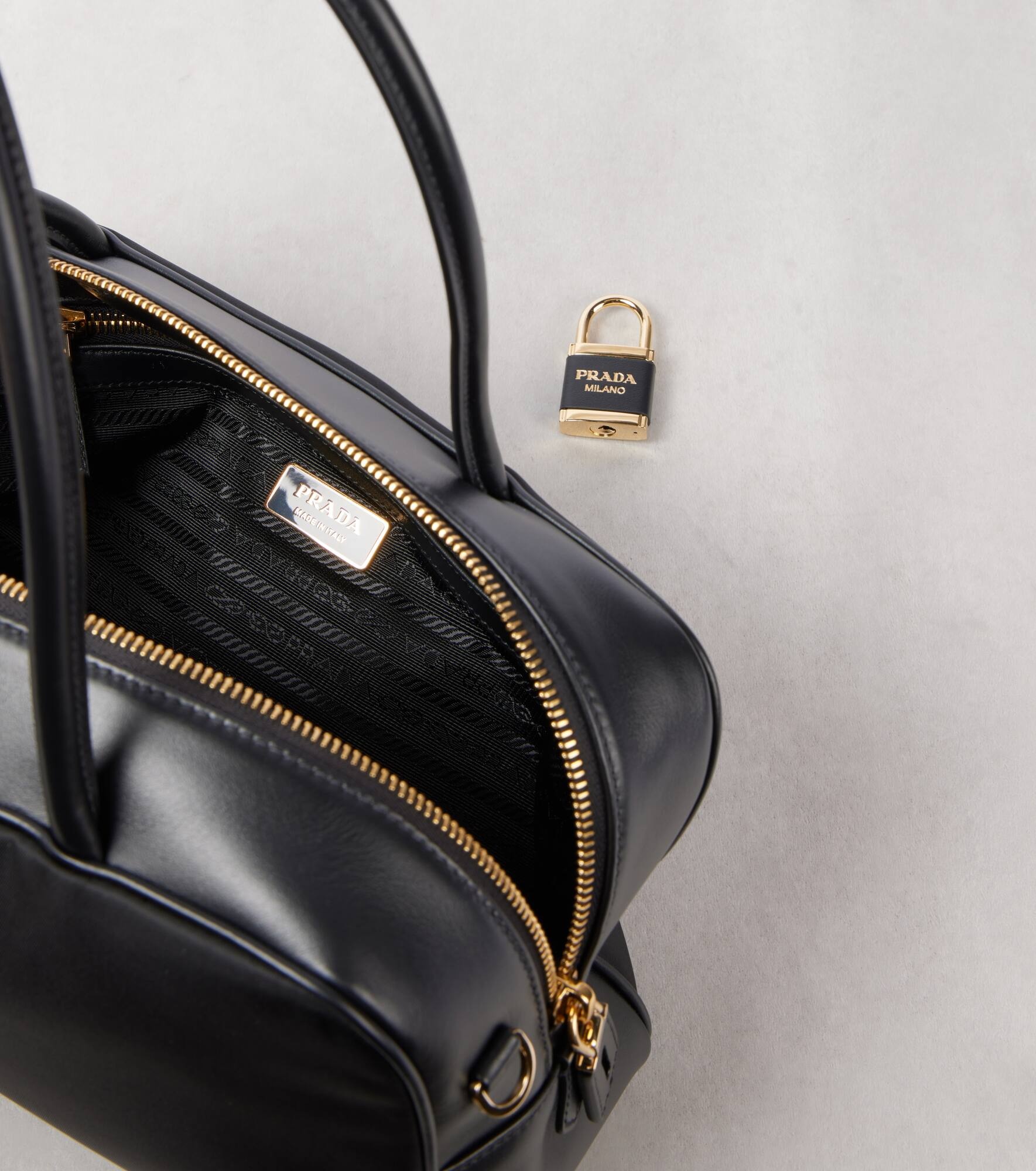 Re-nylon leather shoulder bag - 3