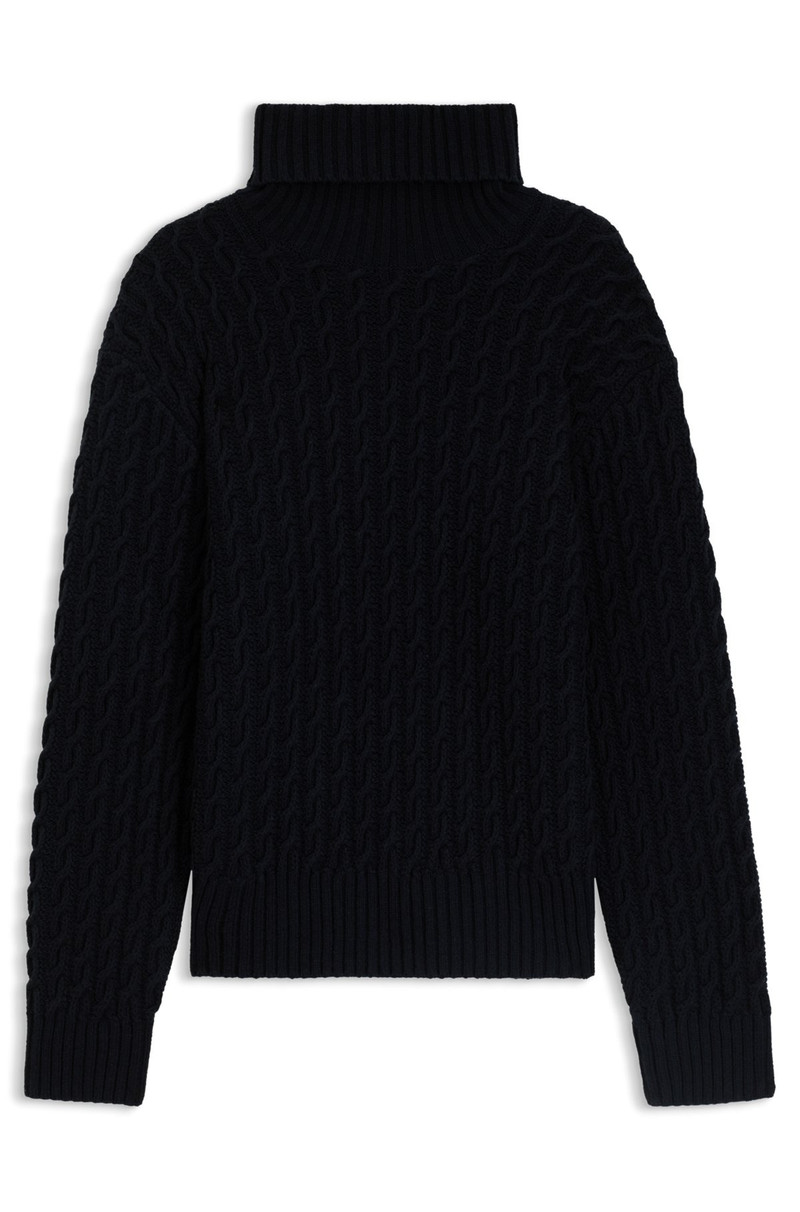 BECKHAM X BOSS CABLE-KNIT SWEATER IN WOOL AND CASHMERE 1