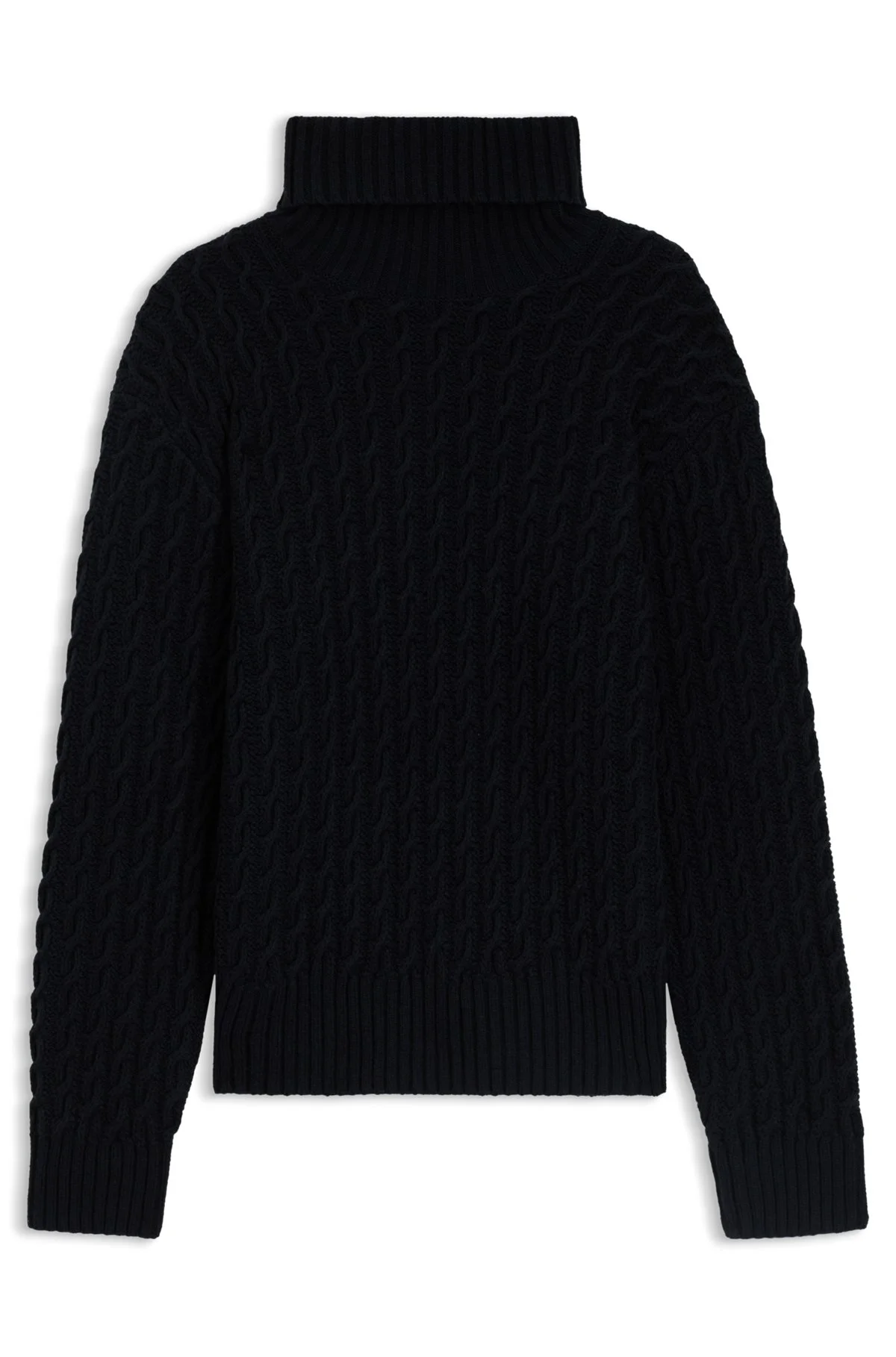 BECKHAM X BOSS CABLE-KNIT SWEATER IN WOOL AND CASHMERE - 1