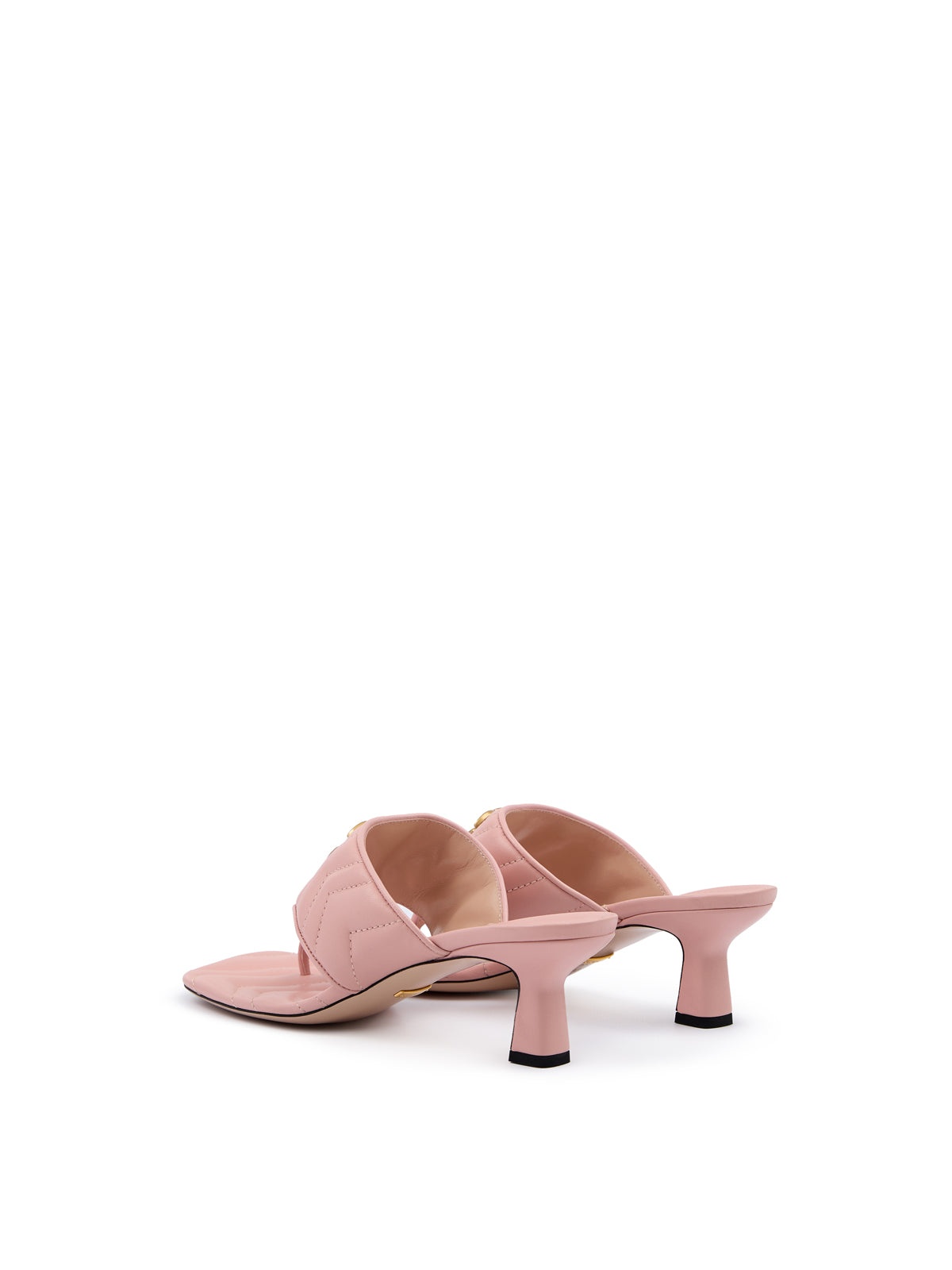 Gucci Mystic Pink Nappa Charlotte Leather Sandals - 3