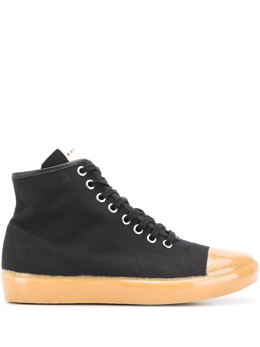 hi-top canvas sneakers - 1