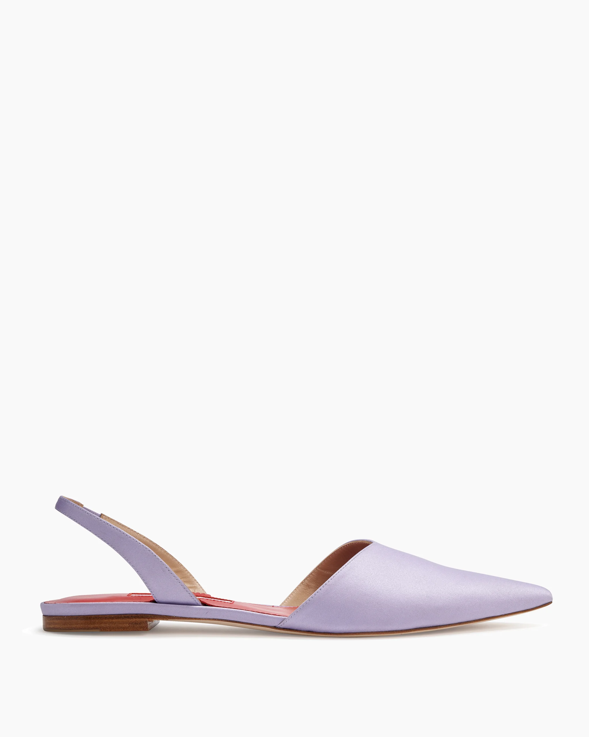 Satin Slingback Flats - 1