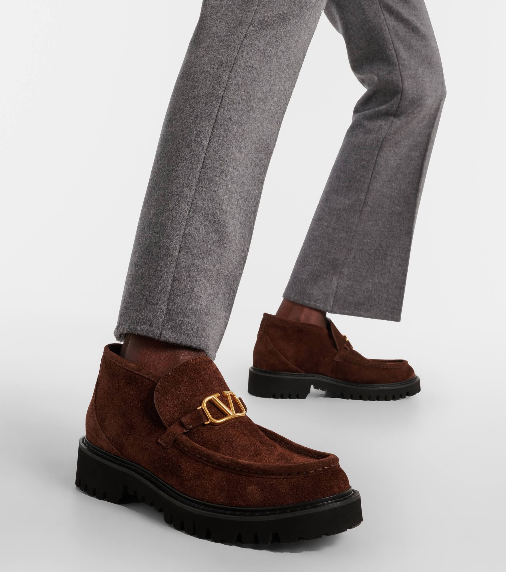 VLogo Signature suede desert boots - 4