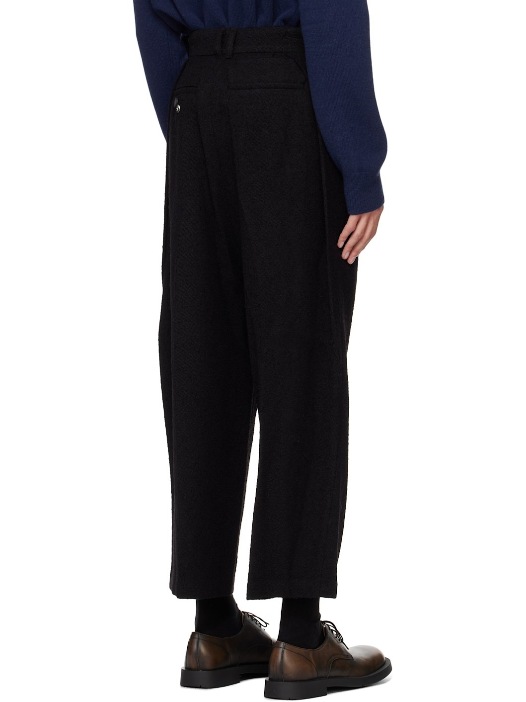 Black Brushed Trousers - 3