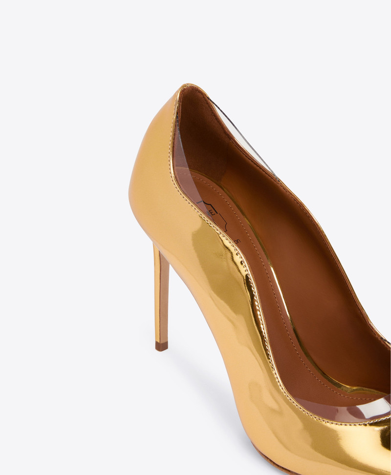 Nana 90 - Gold Mirror Leather Stilettos 4