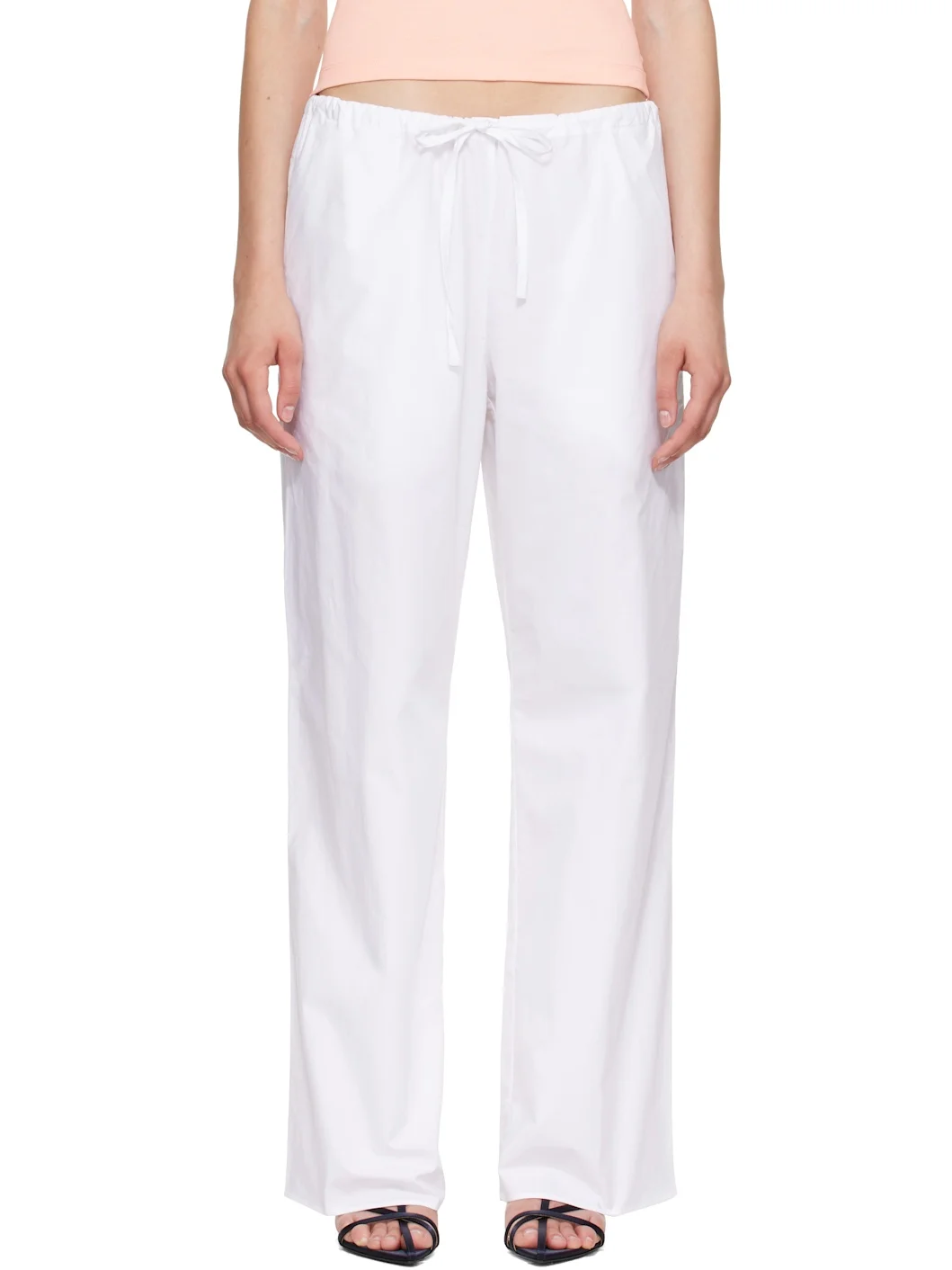 White Josephine Lengthened Trousers - 1