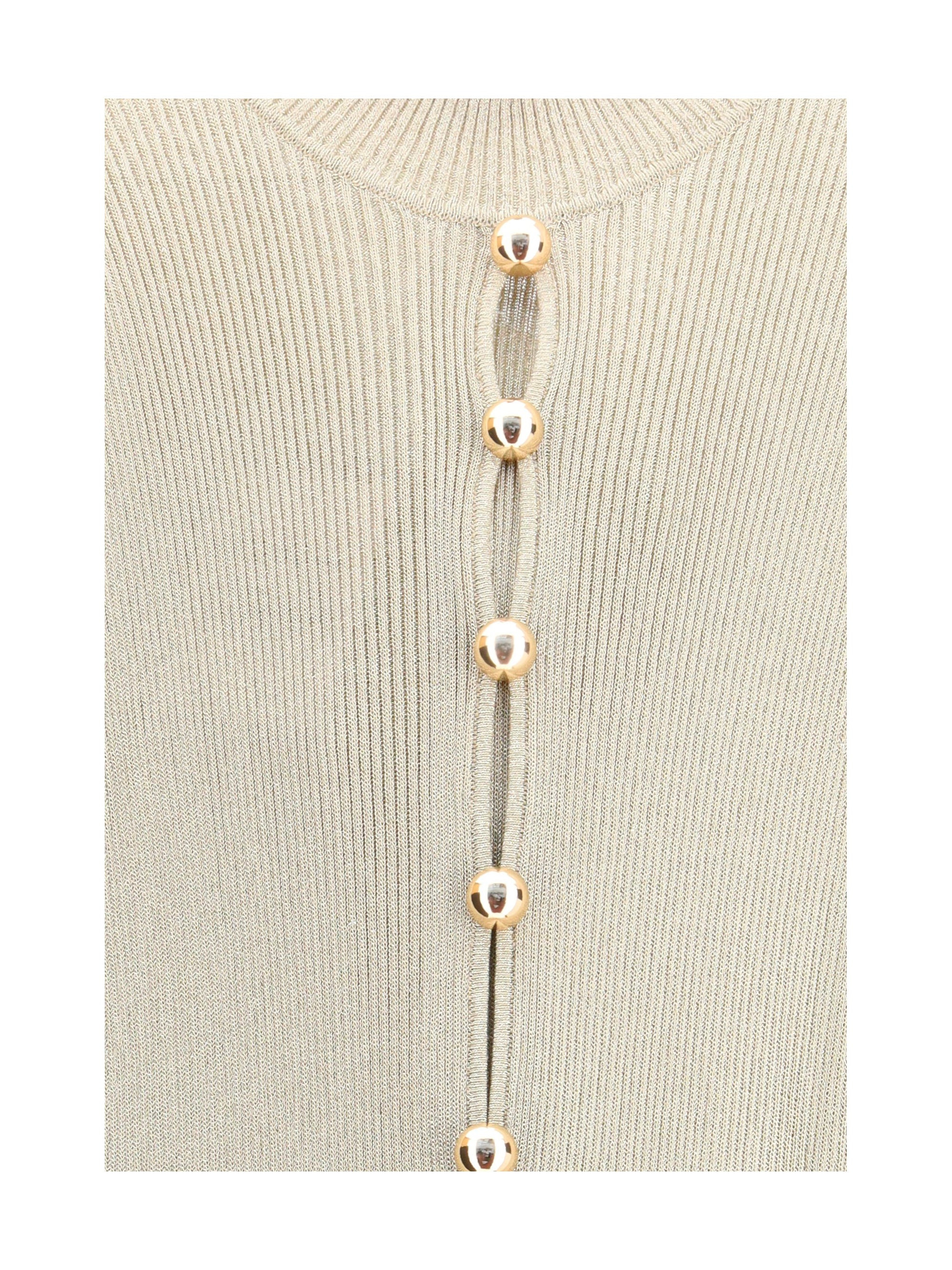 Self-Portrait Women Gold Lurex Knit Maxi Dress - 3