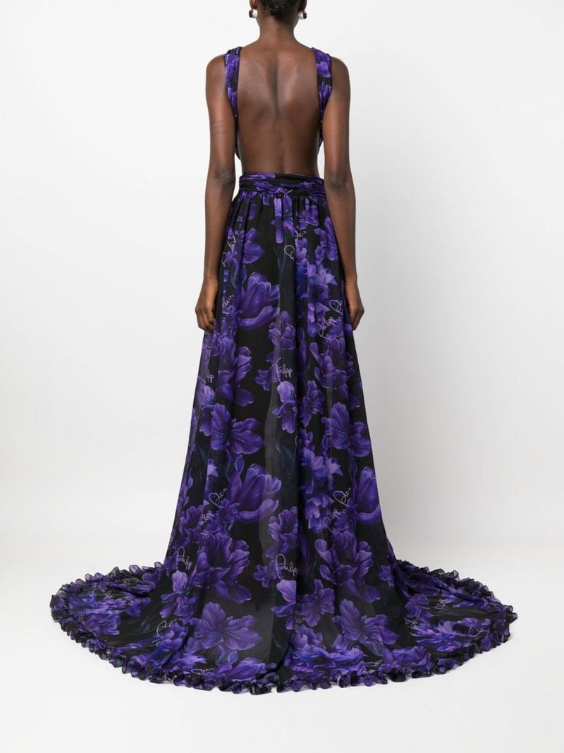 floral-print chiffon maxi dress 4