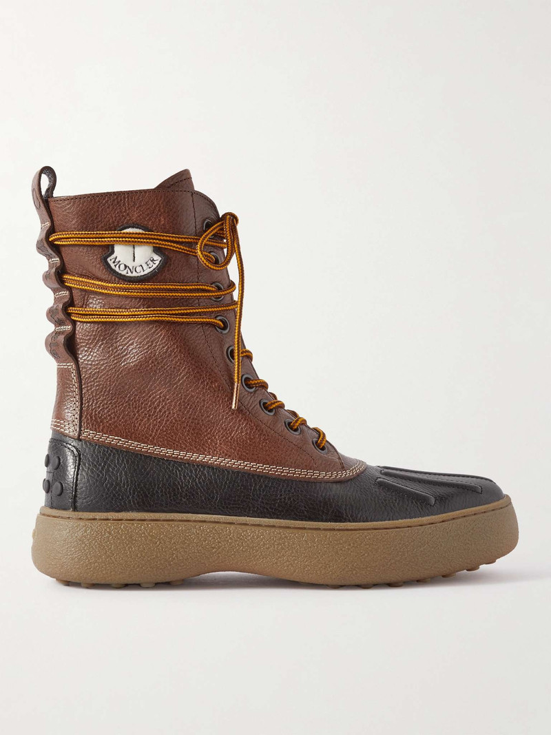 + Tod's + Palm Angels Winter Gommino Full-Grain Leather Boots - 1