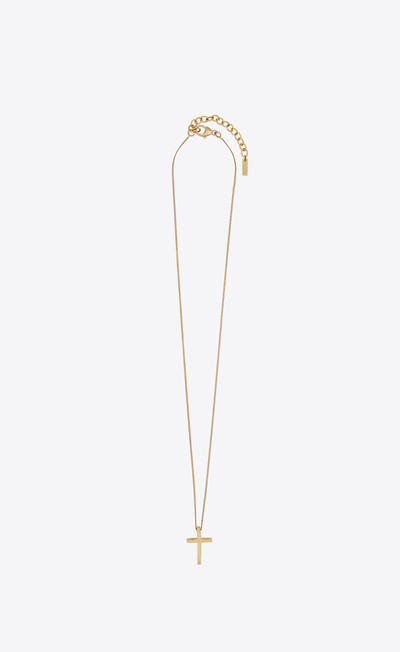 SAINT LAURENT cross charm necklace in metal outlook