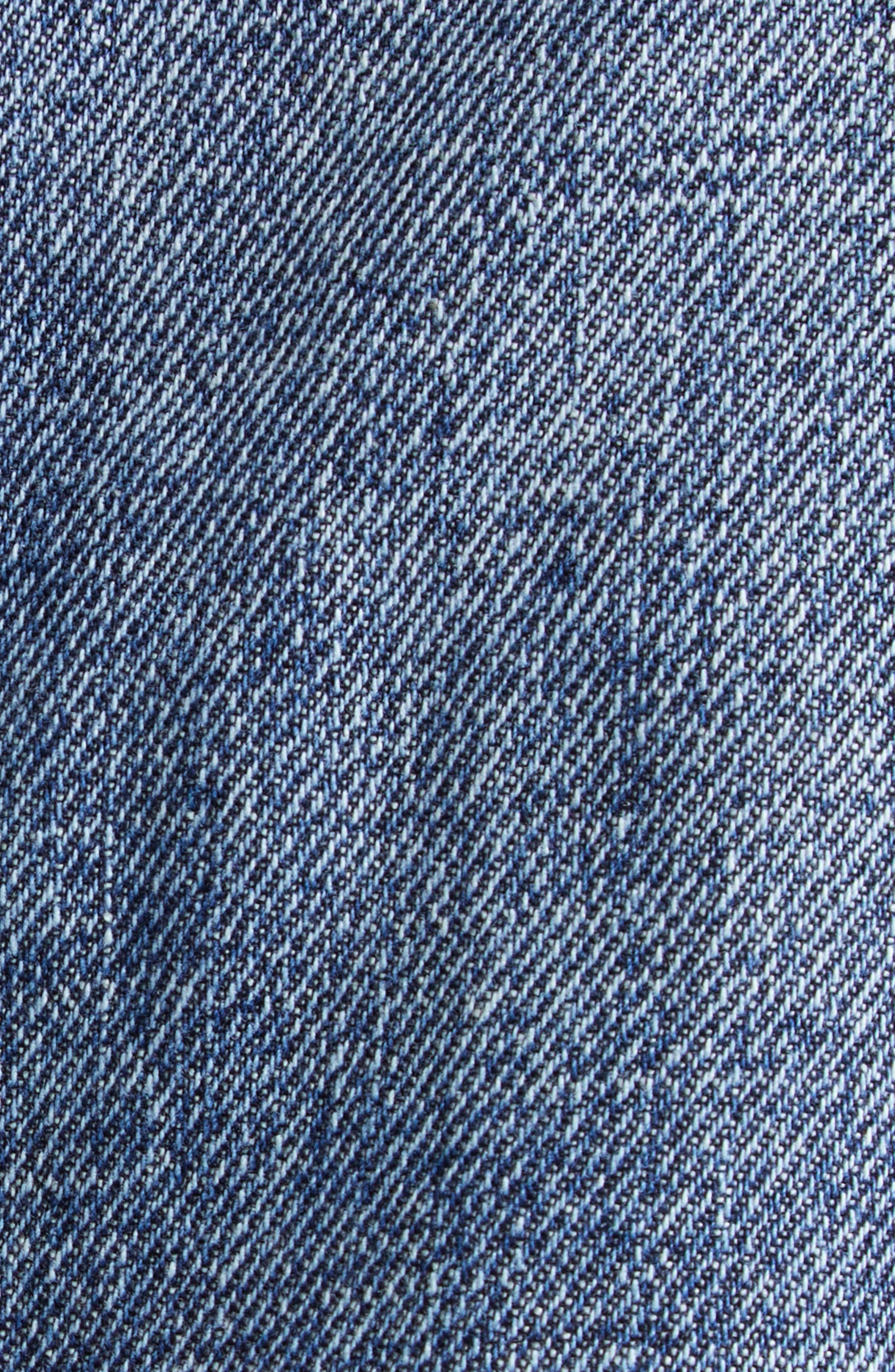 Stella McCartney Mixed Wash Denim Fitted Jacket in Two Tonal Denim Wash at Nordstrom - 6