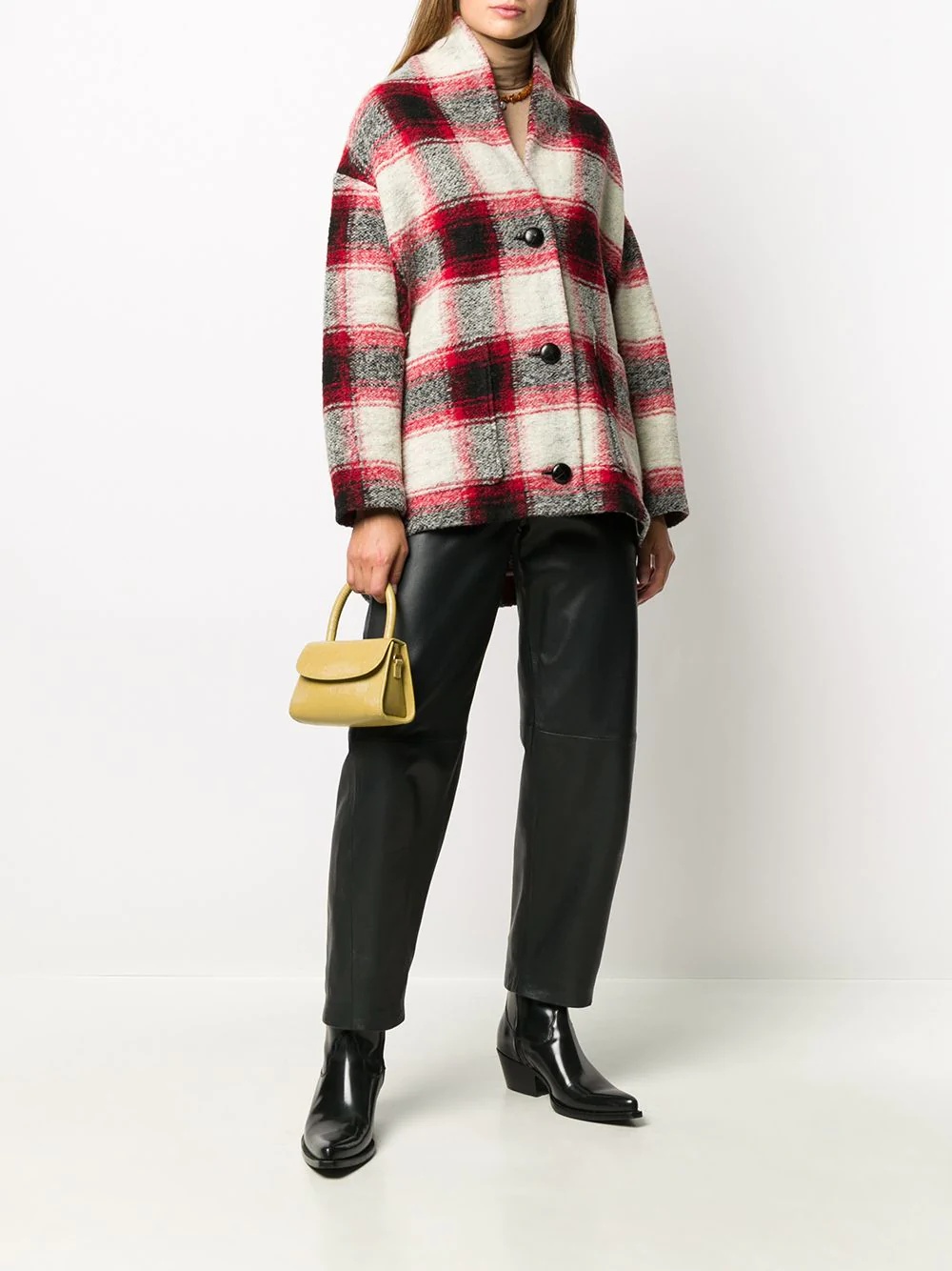 plaid oversized jacket  - 2