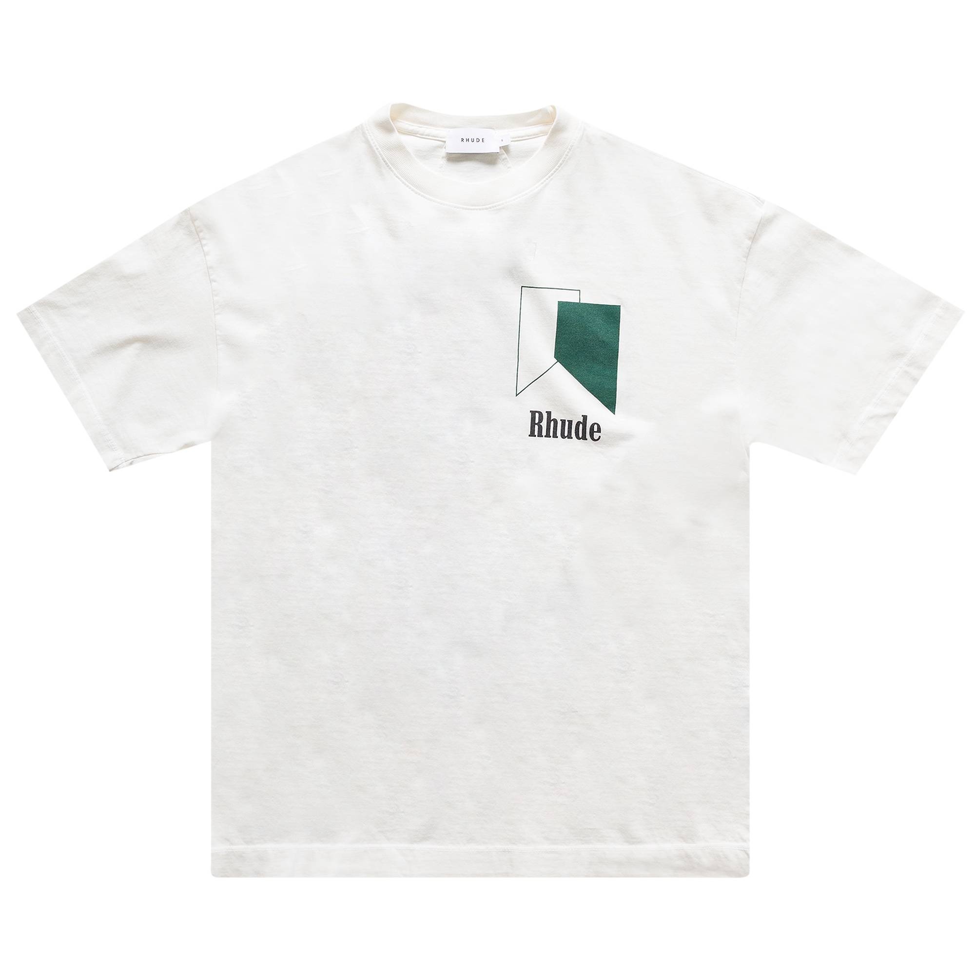 Rhude Track Logo Tee 'Vintage White' - 1