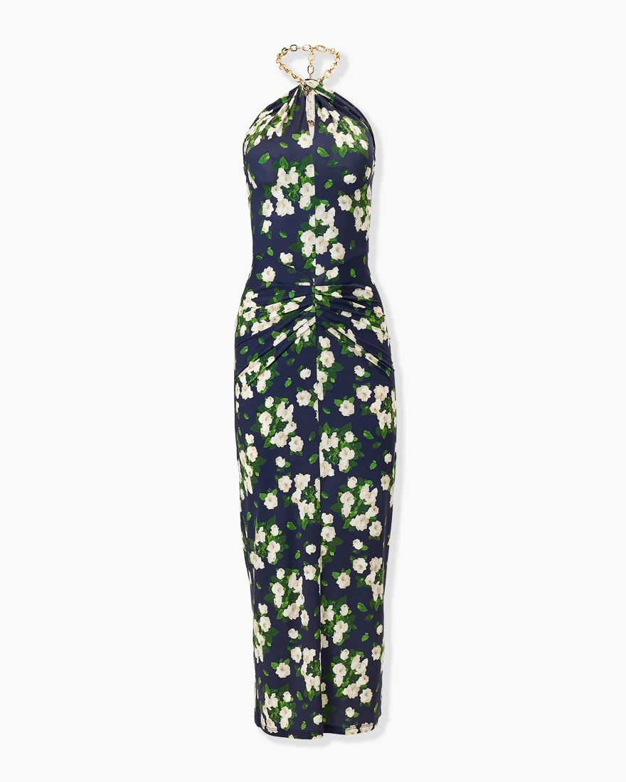 Carolina herrera floral-print jersey halterneck dress Carolina herrera floral-print jersey halterneck dress