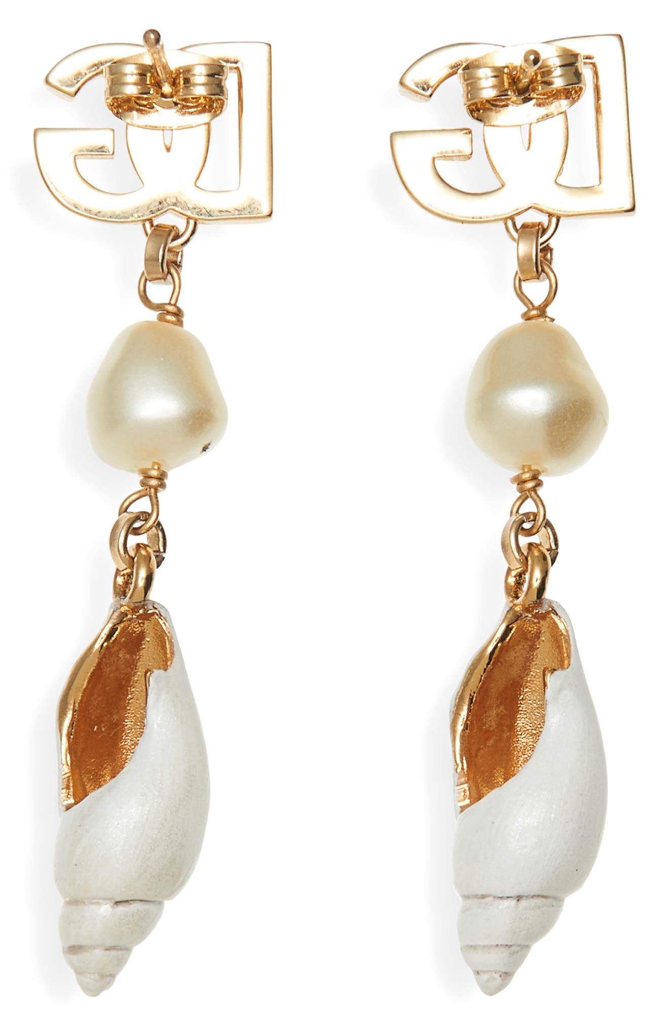 Dolce&Gabbana DG Shell Drop Earrings in Zoo00 Oro at Nordstrom - 3