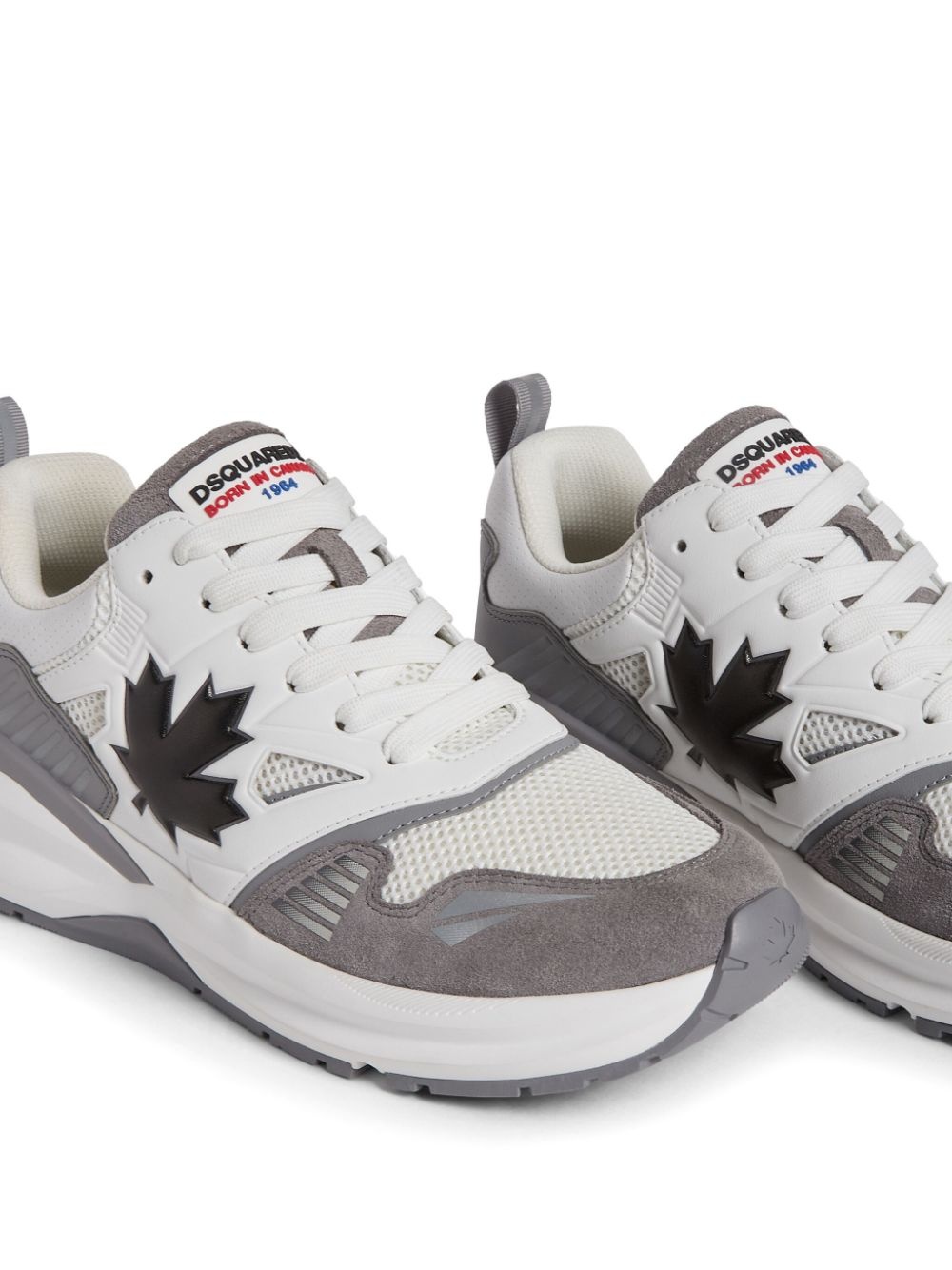 panelled chunky sneakers - 4