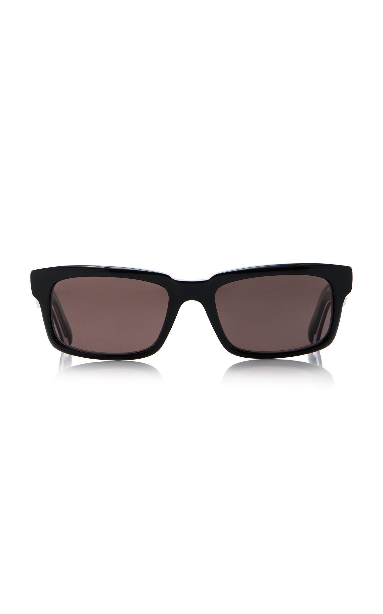 Rectangular-Frame Acetate Sunglasses black - 1