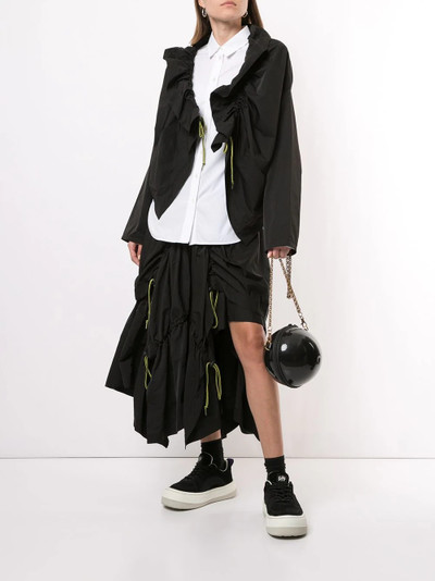 Yohji Yamamoto draped drawstring parachute skirt outlook